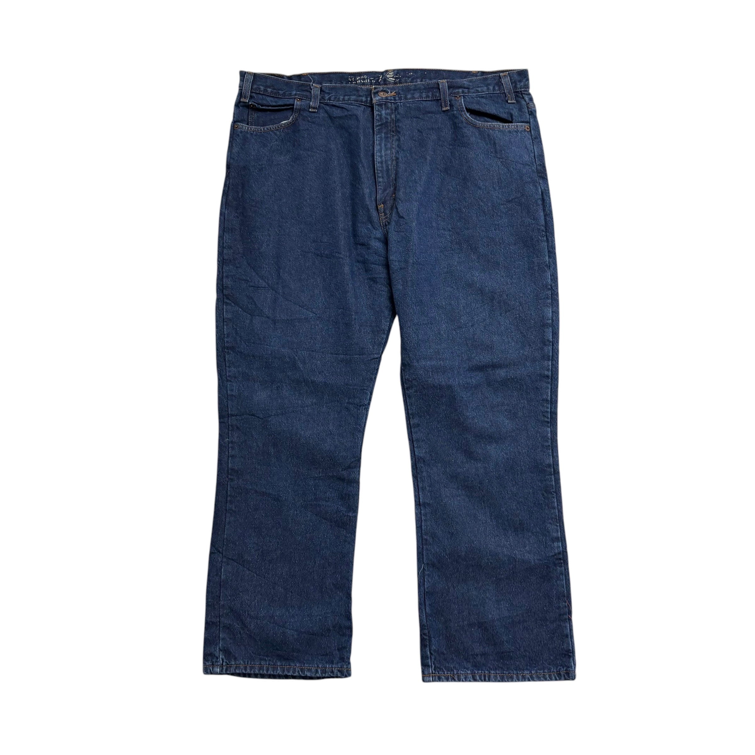 Dickies Jeans W42 L30 Mens Dark Blue Relaxed Straight Fit Denim (E)