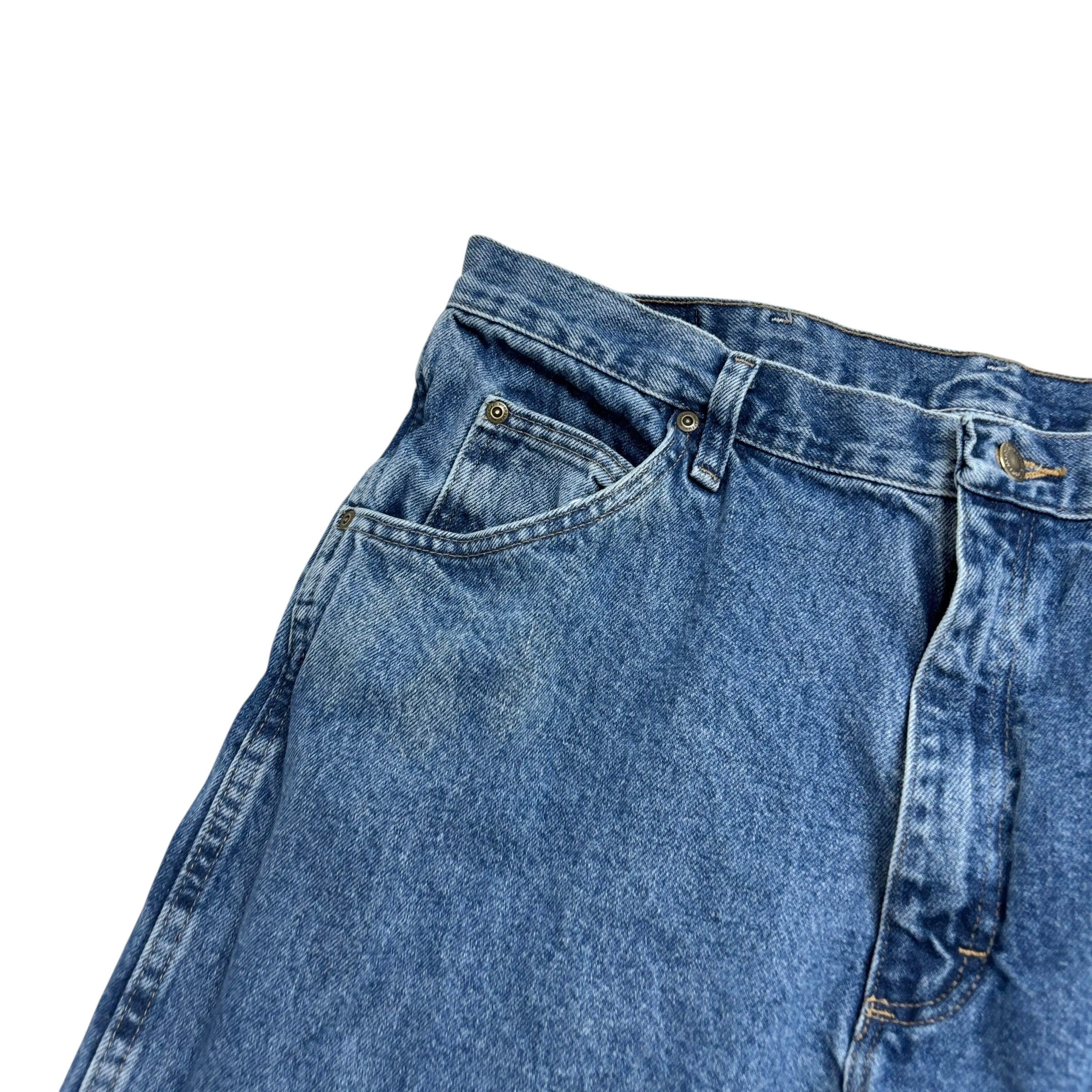 Wrangler Jeans W36 L34 Mens Mid Blue Regular Straight Fit Denim