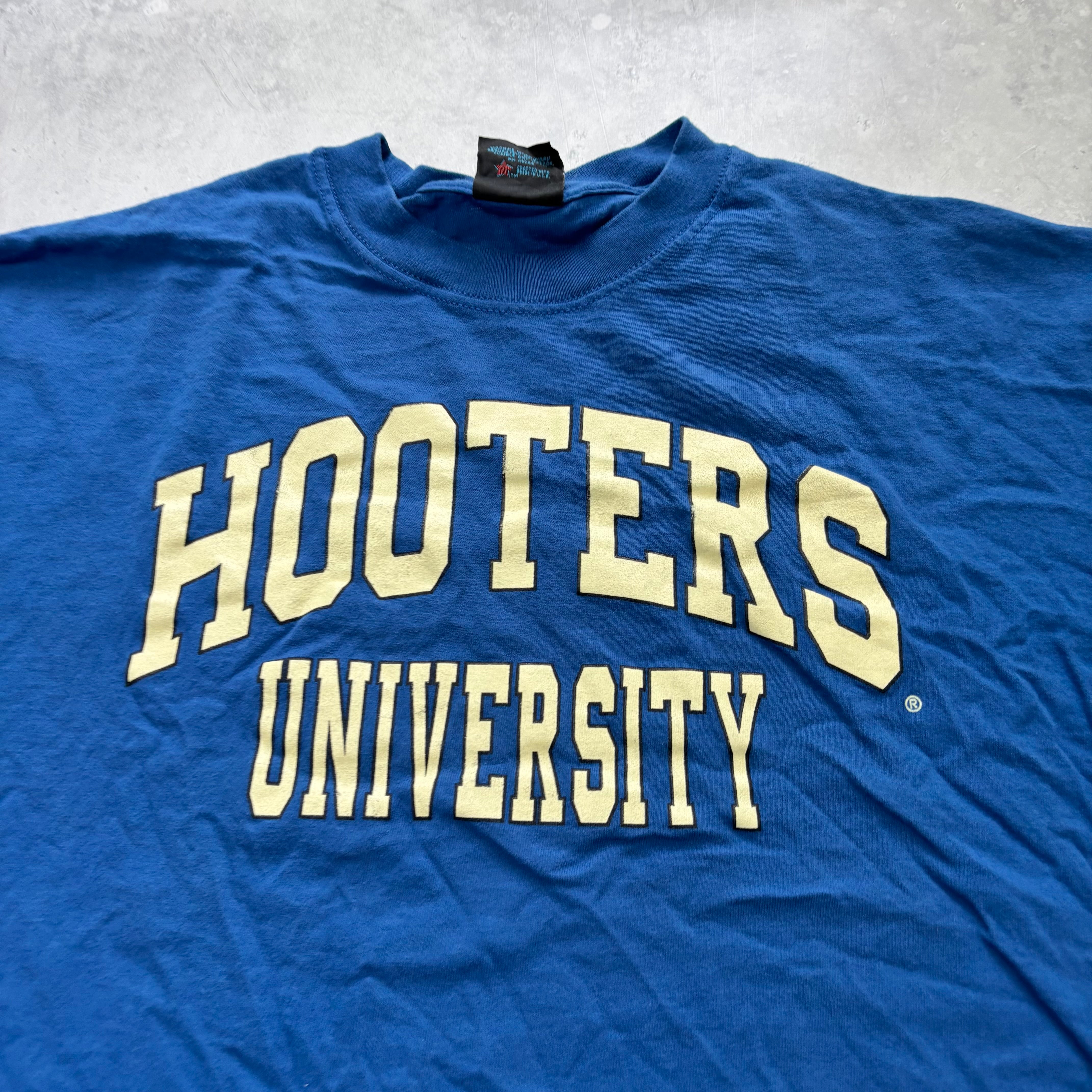 Vintage T Shirt Mens XL Blue Single Stitch Graphic Print 90s College USA (E)