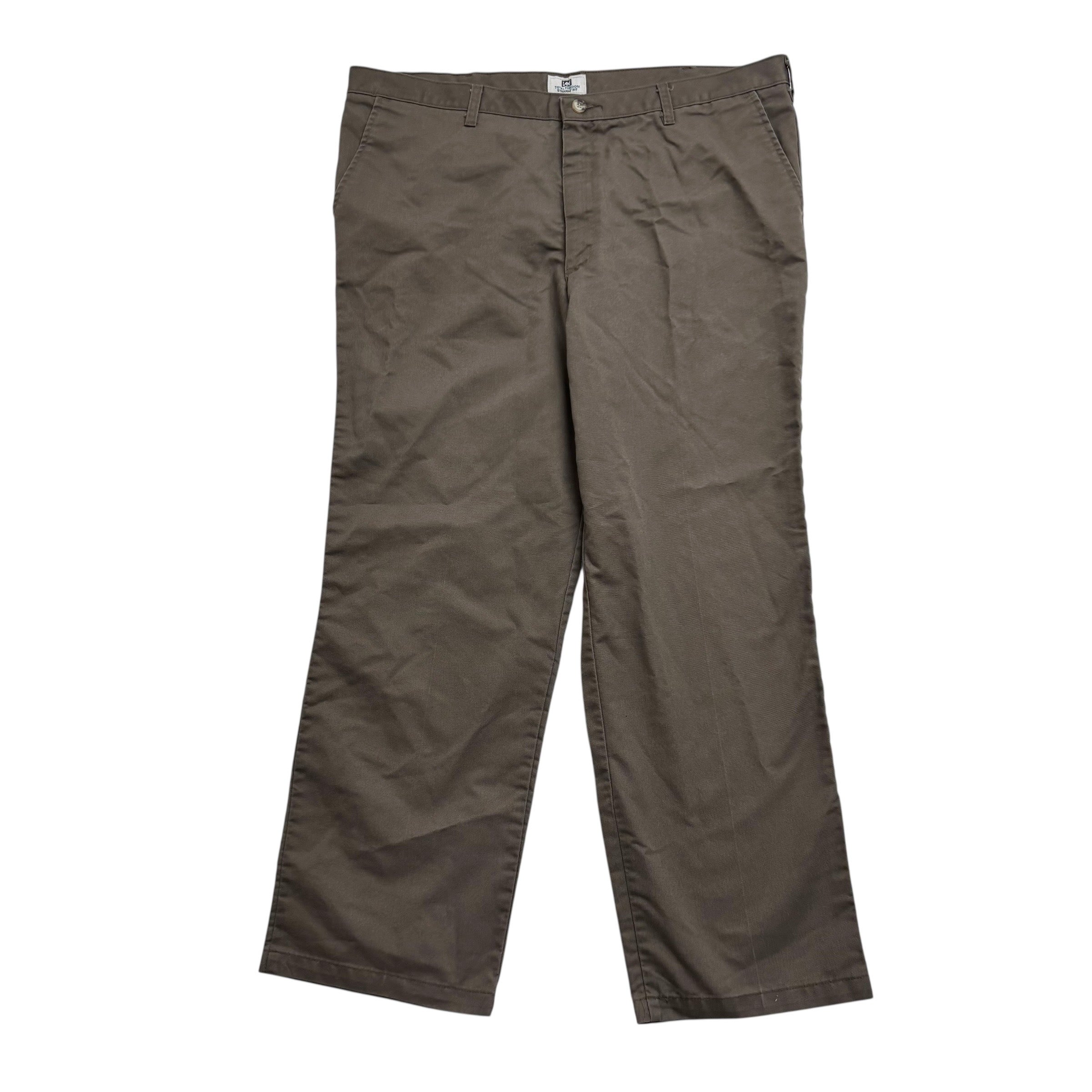 Lee Trousers W42 L31 Mens Brown Relaxed Straight Fit Total Freedom Pants