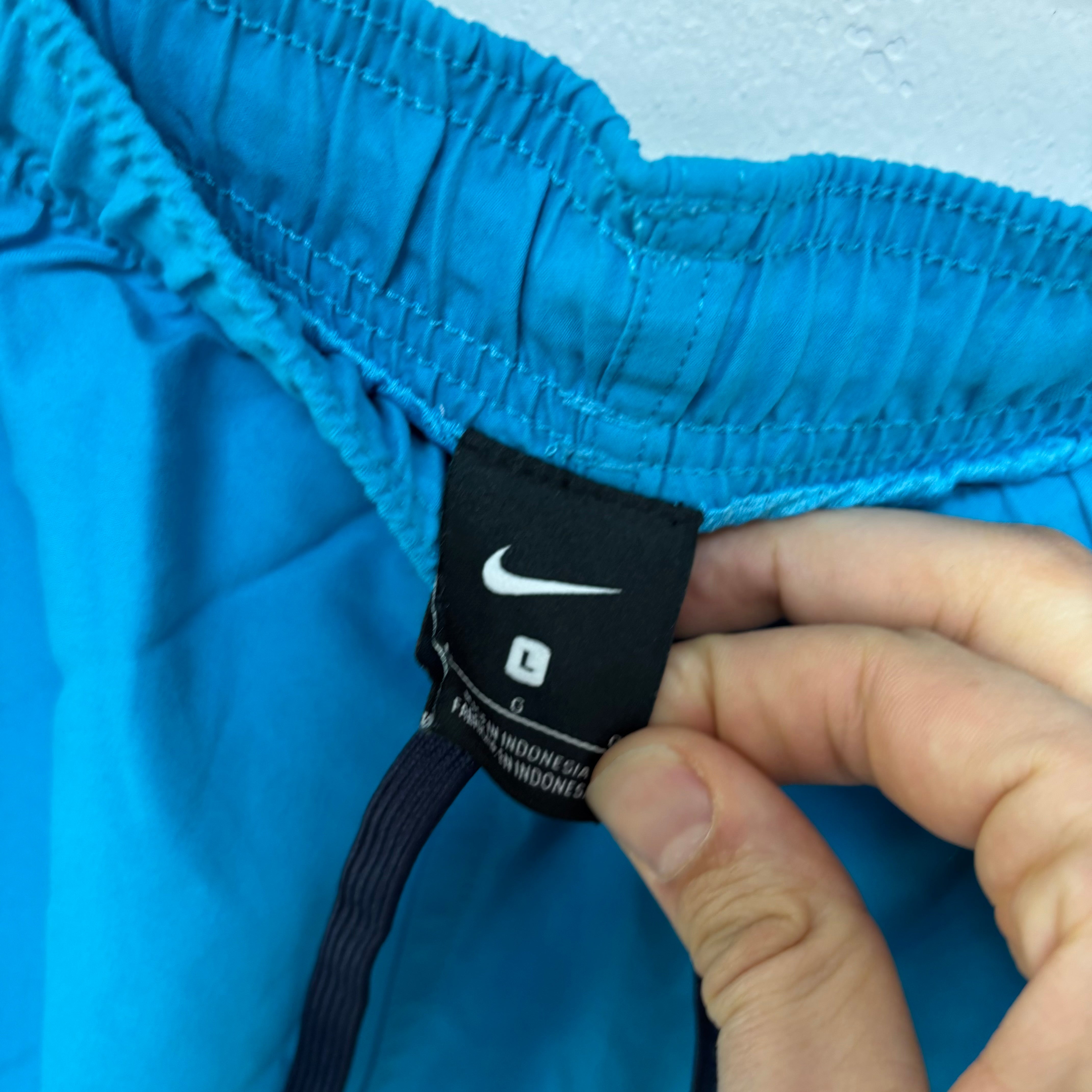 Nike Shorts Mens Large Blue Dri Fit Running Sports Gym Pockets (E)