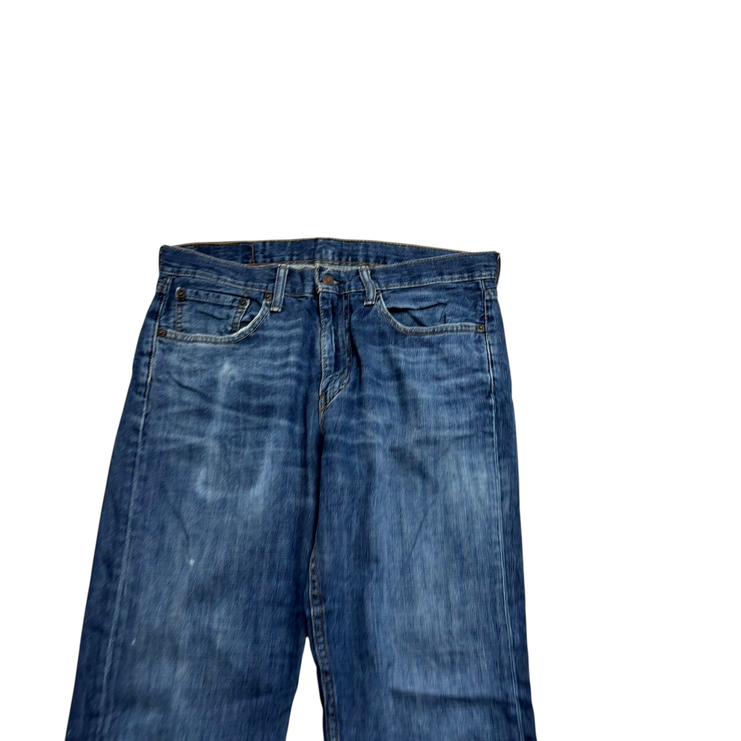 Levis 514 Jeans W32 L30 Mens Mid Blue Regular Straight Fit Denim