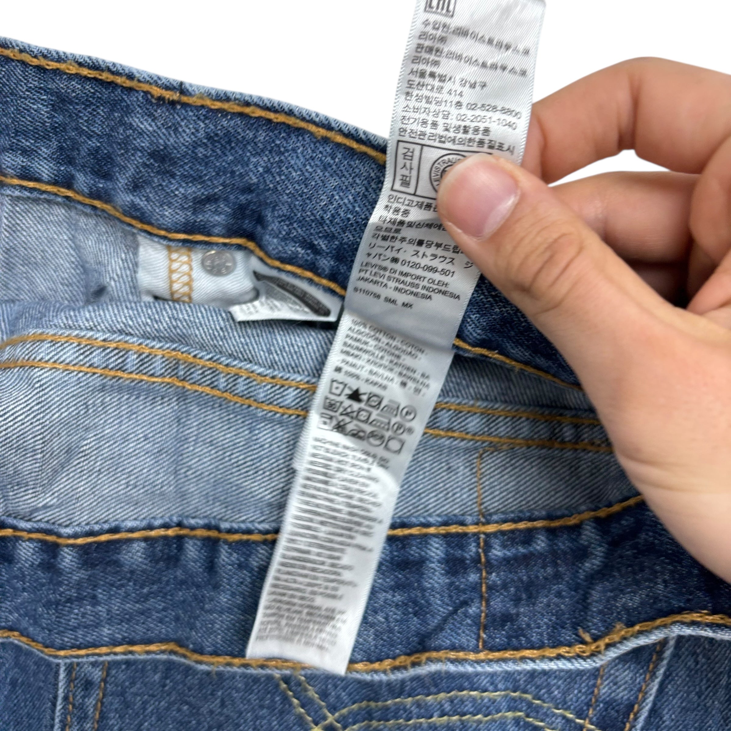 Levis 550 Jeans W40 L29 Mens Mid Blue Baggy Relaxed Straight Fit Denim