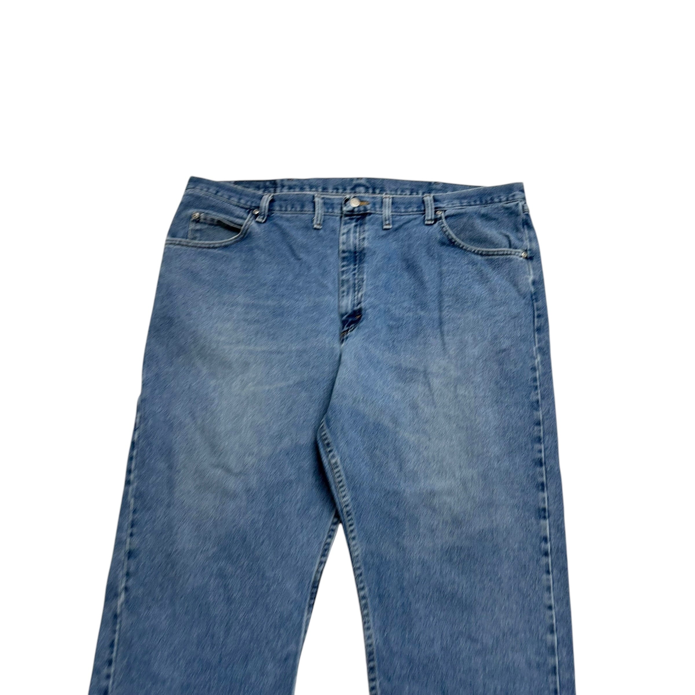 Wrangler Jeans W44 L30 Mens Mid Blue Relaxed Straight Fit Vintage Denim