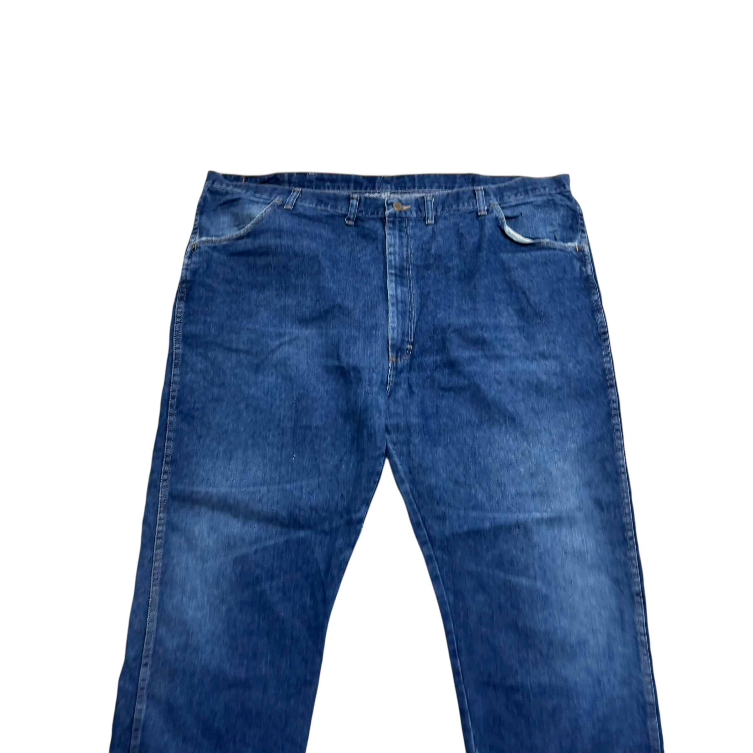 Wrangler Jeans W48 L30 Mens Mid Blue Regular Straight Fit Denim