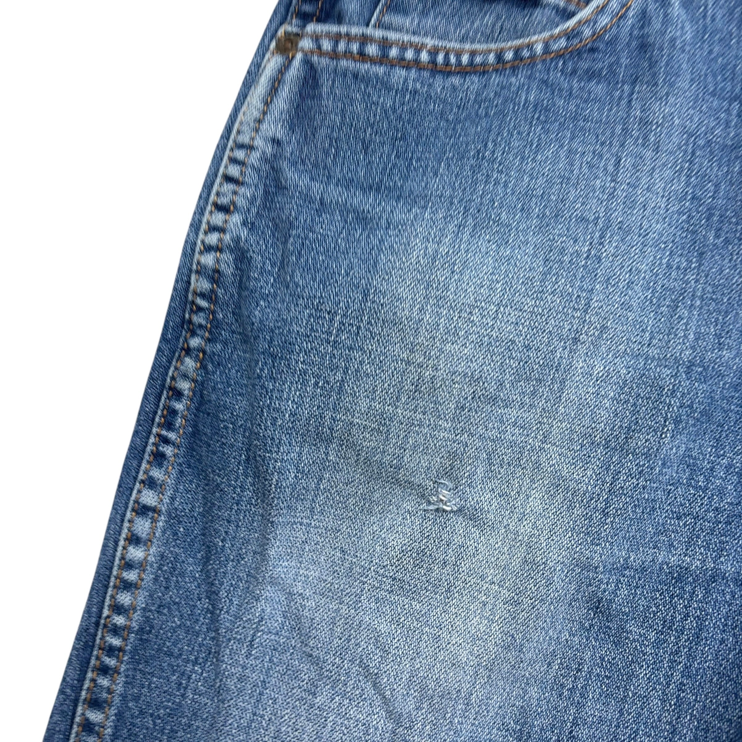 Wrangler Texas Jeans W33 L30 Mens Mid Blue Regular Straight Fit Denim (F)