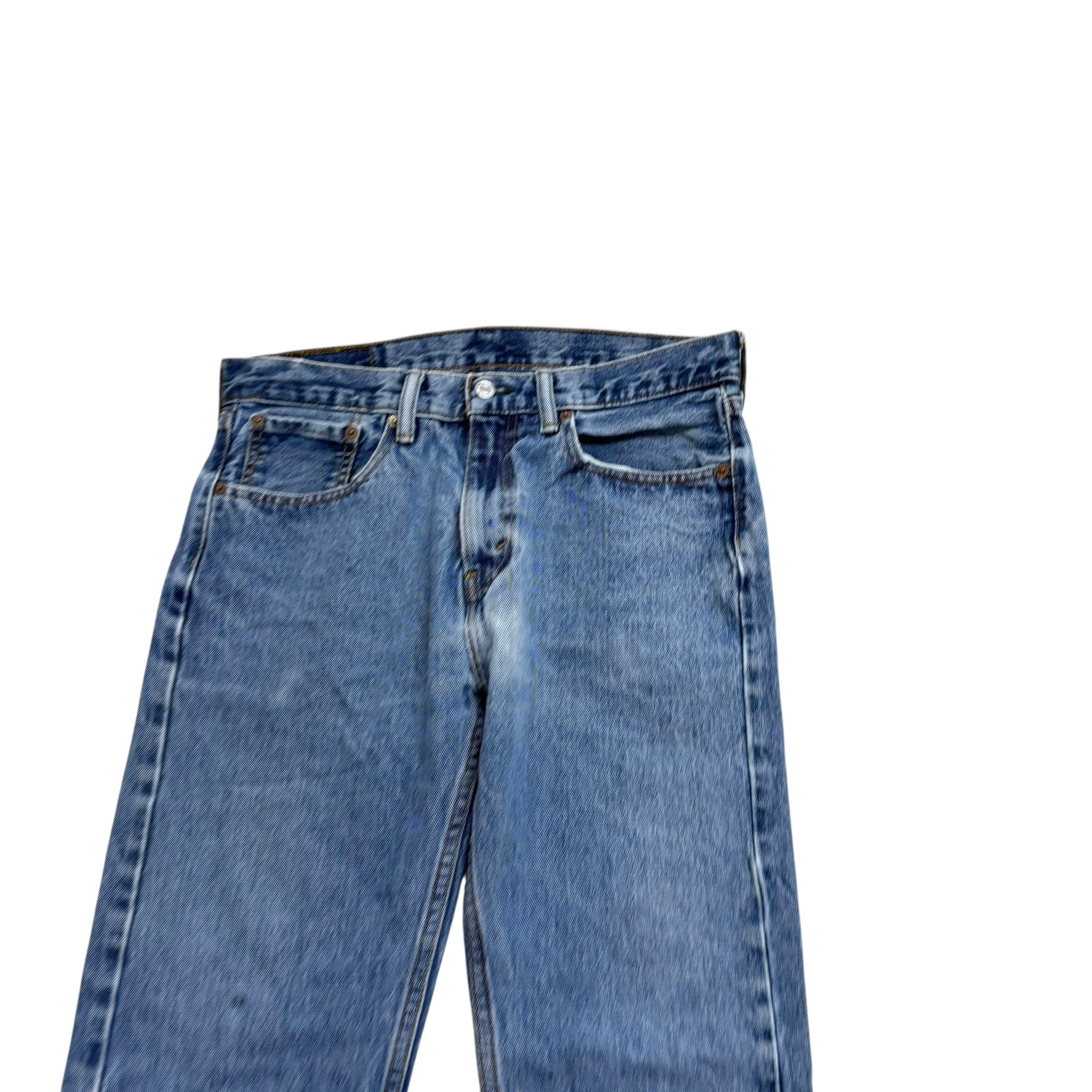 Levis 505 Jeans W32 L29 Mens Mid Blue Regular Straight Fit Denim