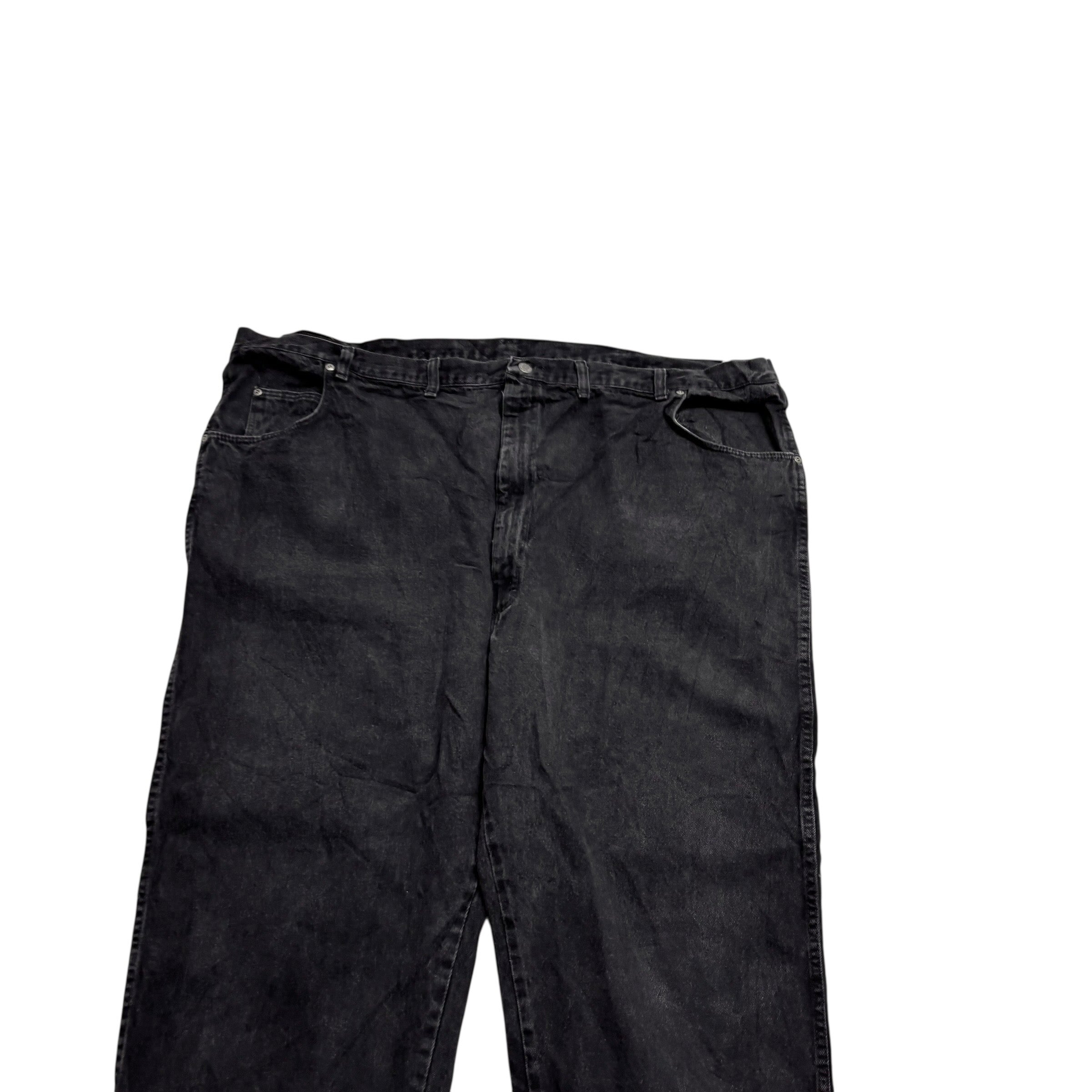 Wrangler Jeans W52 L27 Mens Black Relaxed Straight Fit Vintage Denim (E)