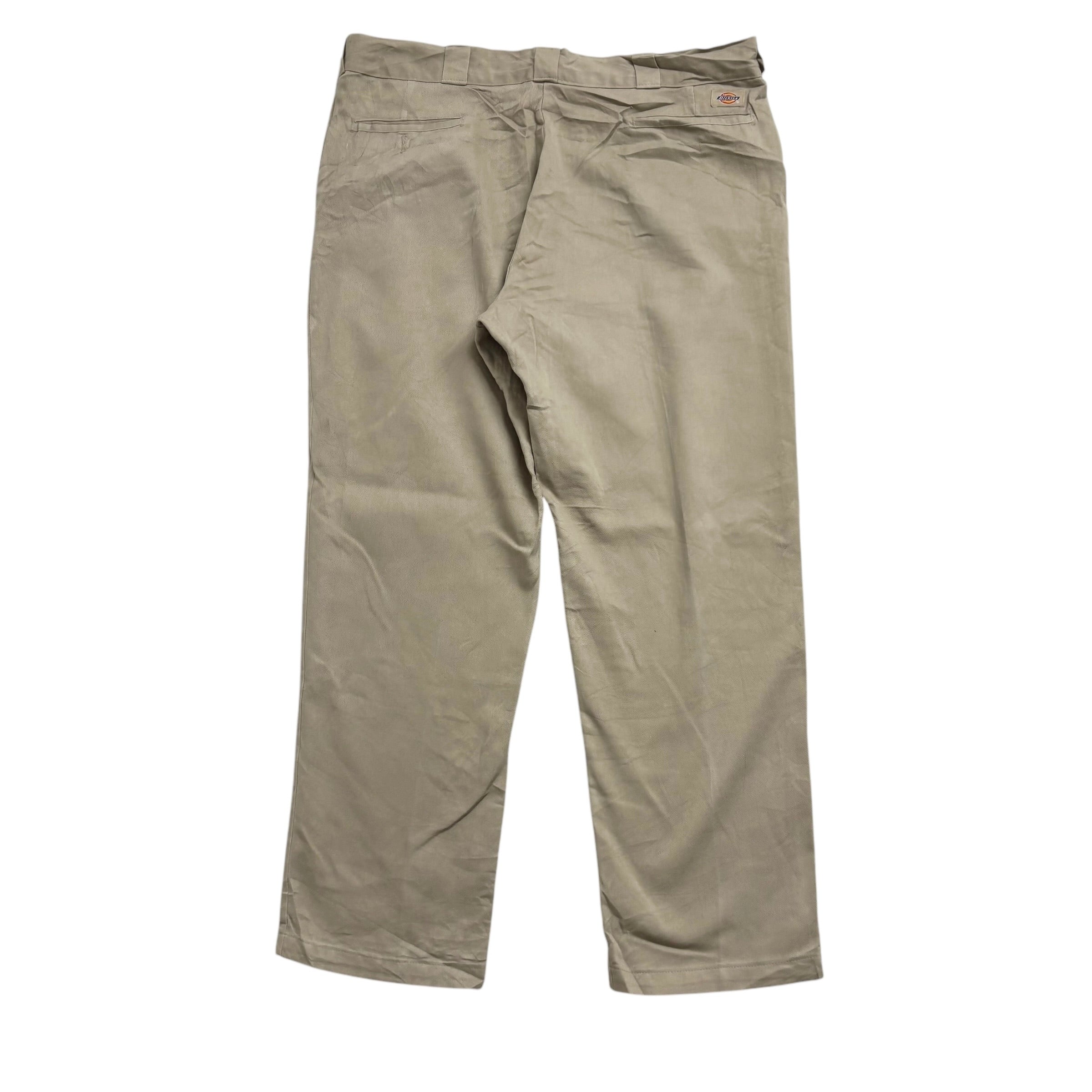 Dickies 874 Trousers W40 L32 Mens Beige Khaki Pants Original Fit Workwear