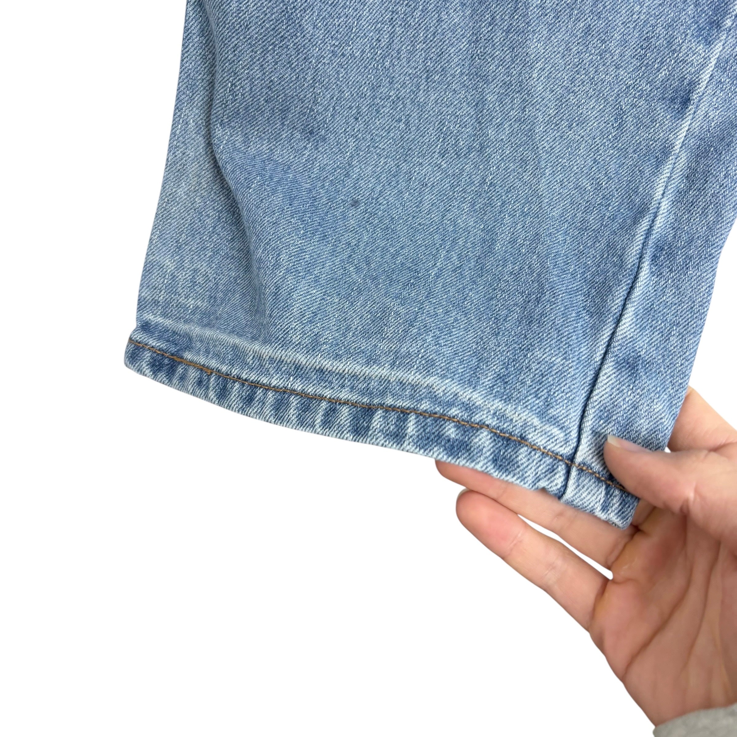 Levis 505 Jeans W38 L29 Mens Light Blue Regular Straight Fit Vintage Denim