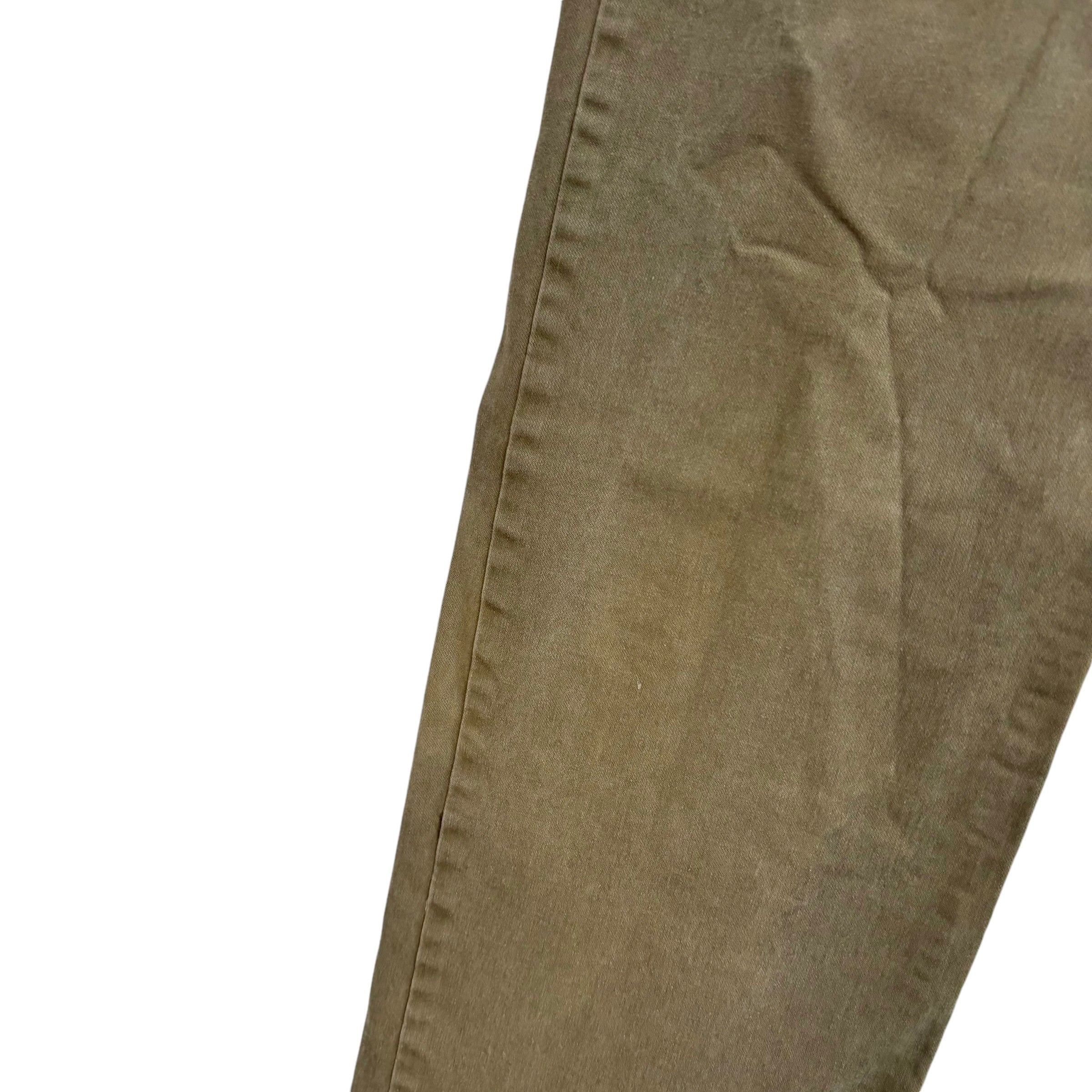 Wrangler Trousers W37 L32 Mens Olive Green Regular Straight Fit Stretch Pants