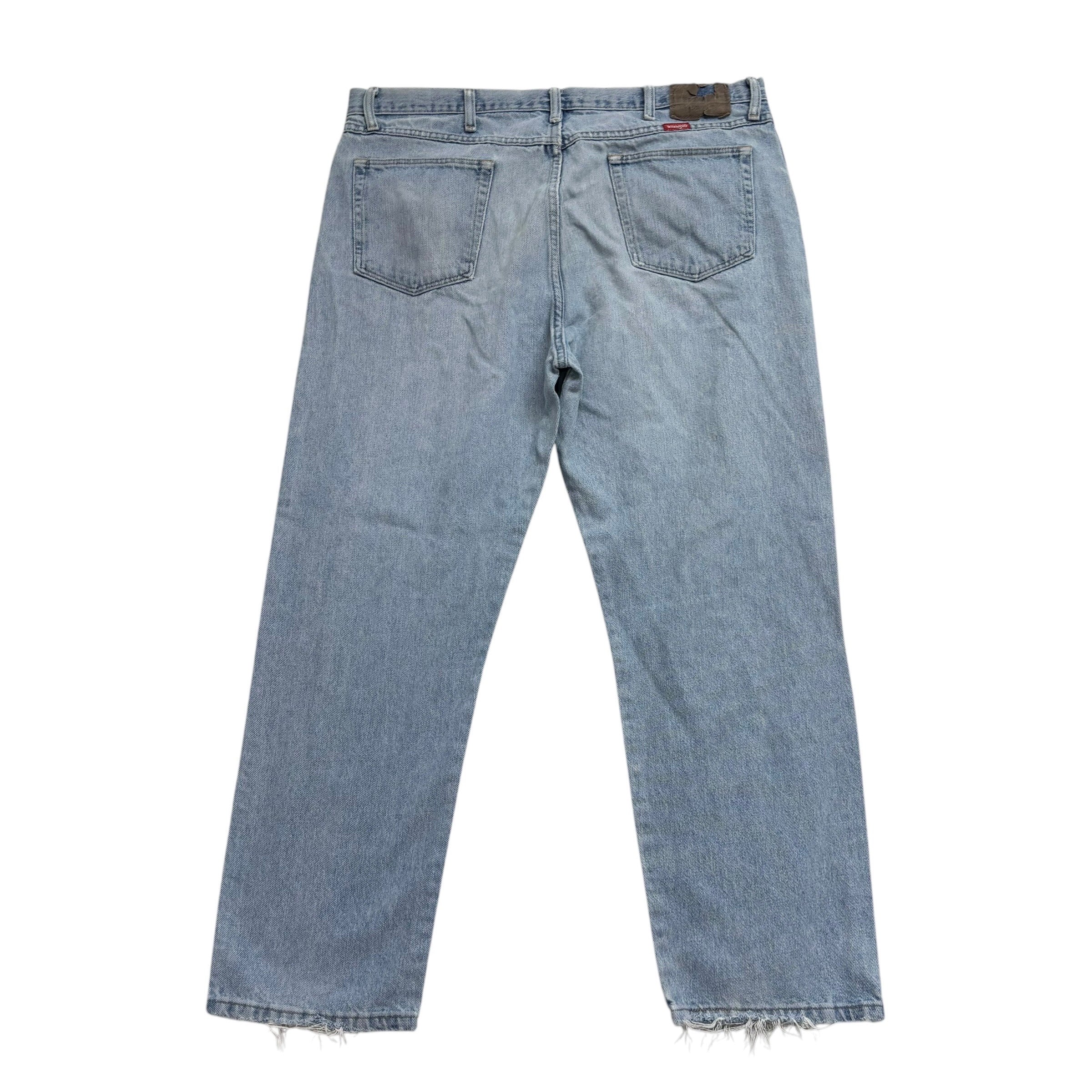 Wrangler Jeans W40 L30 Mens Light Blue Regular Straight Fit Vintage Denim (F)