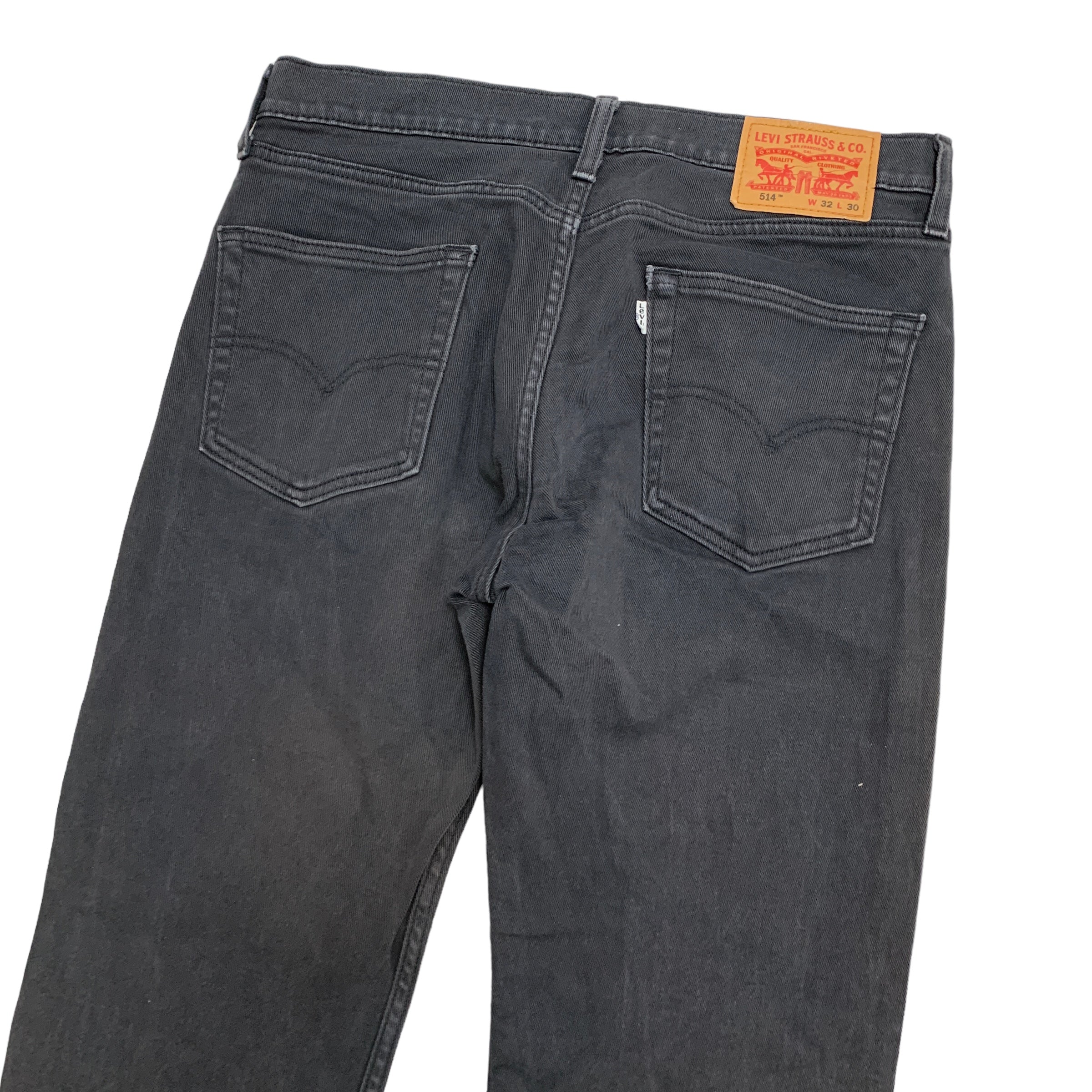 Levis 514 Trousers W32 L29 Mens Grey Regular Straight Fit Cotton Pants