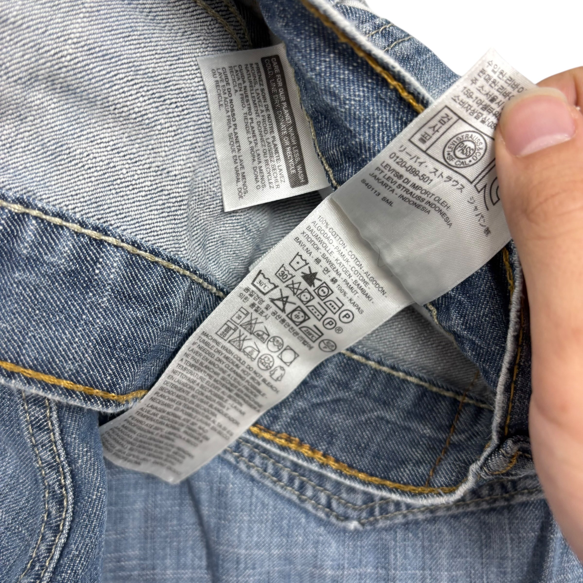 Levis 569 Jeans W34 L31 Mens Blue Baggy Relaxed Straight Fit Denim (E)