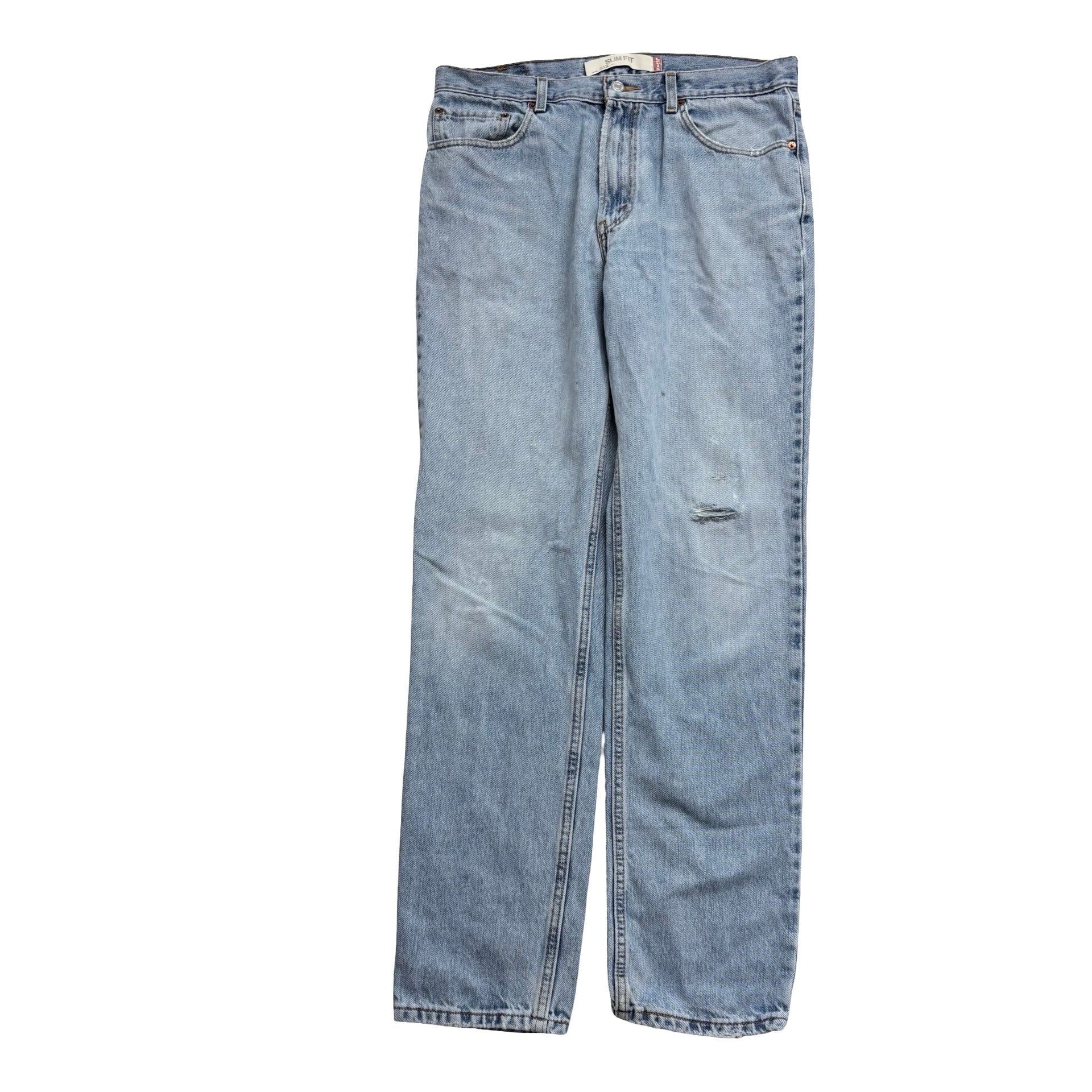 Levis 512 Jeans W34 L34 Mens Light Blue Slim Tapered Fit Vintage Denim (F)