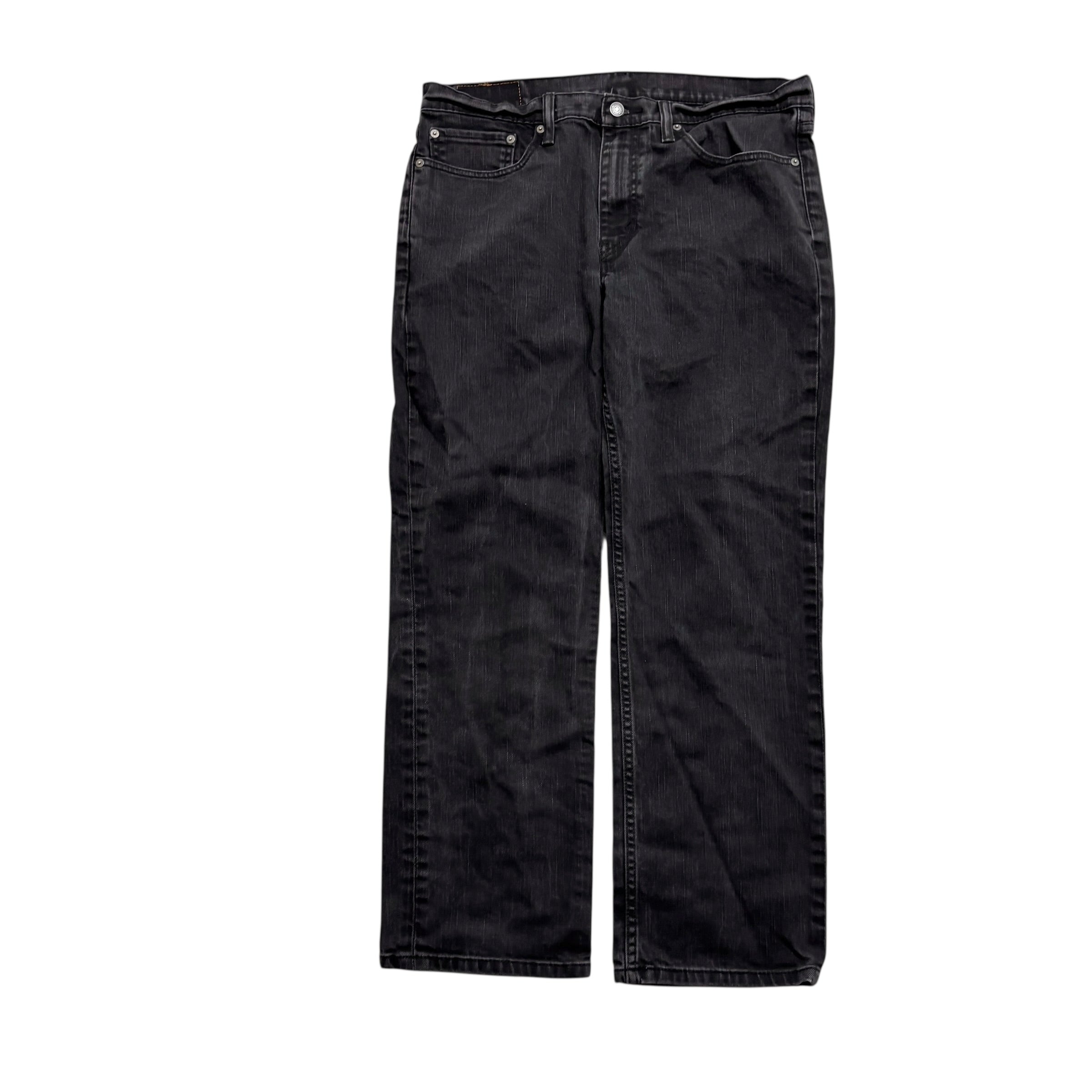 Levis 514 Jeans W36 L29 Mens Black Regular Straight Fit Stretch Denim