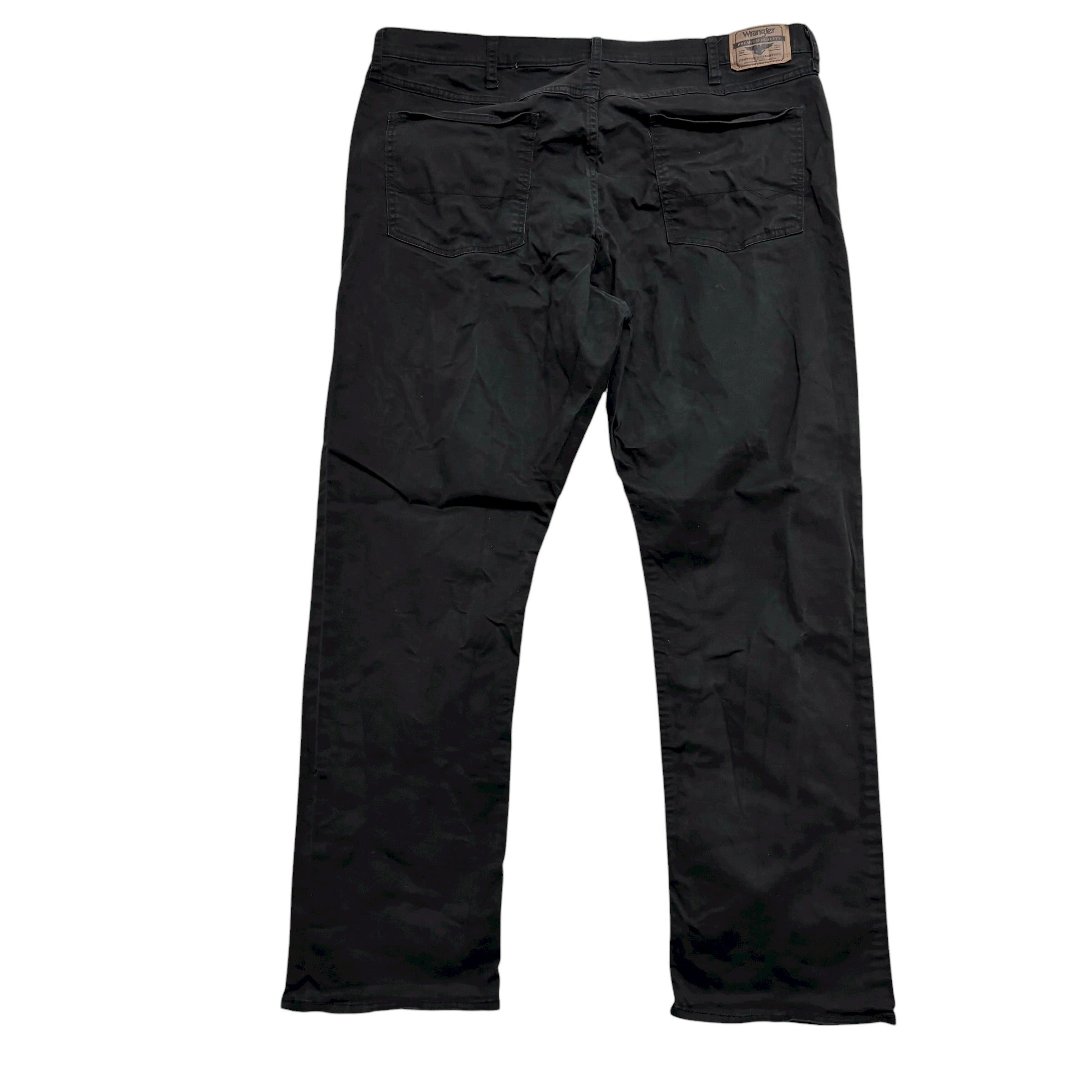 Wrangler Trousers W40 L30 Mens Black Regular Straight Fit Stretch (E)