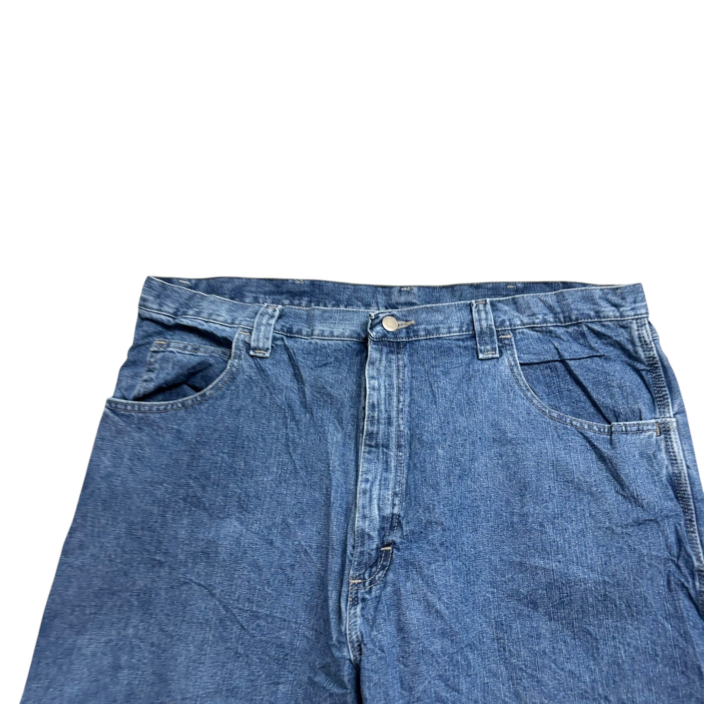 Wrangler Baggy Jorts W40 Mens Mid Blue Denim Shorts Relaxed Fit Carpenter (E)