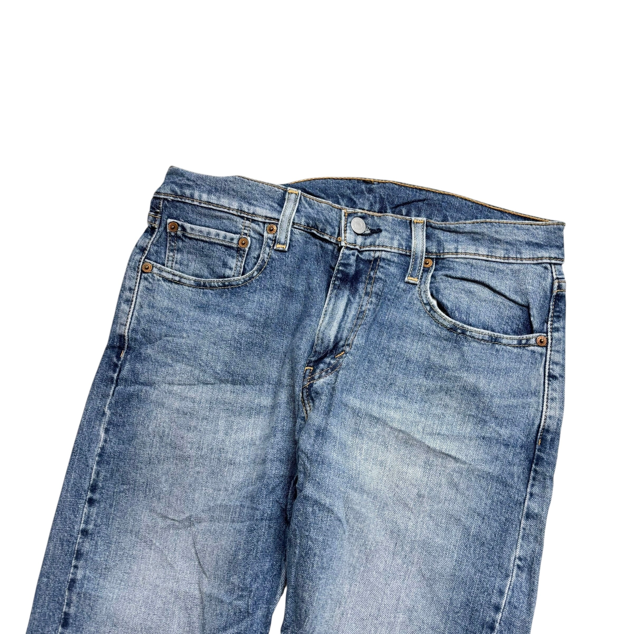 Levis 512 Jeans W30 L31 Mens Mid Blue Slim Tapered Fit Stretch Distressed