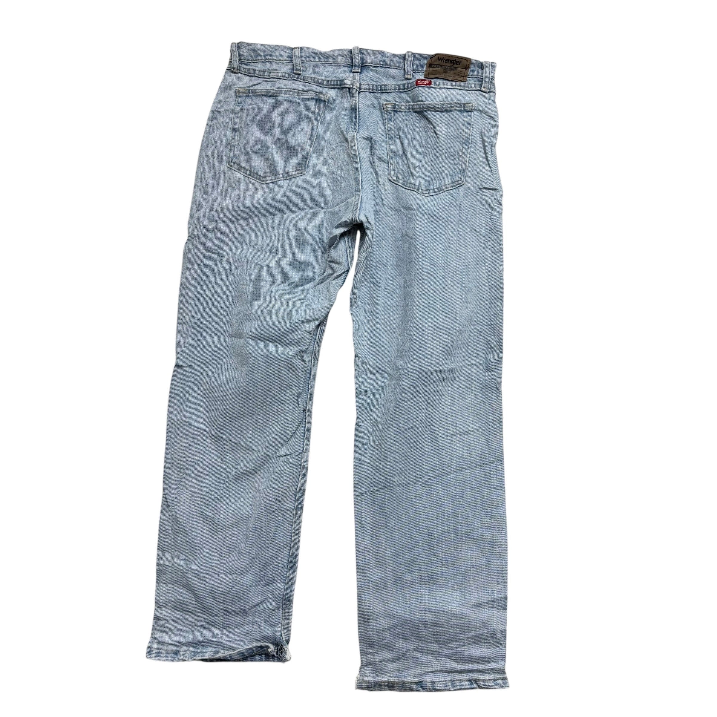 Wrangler Jeans W36 L30 Mens Light Blue Regular Straight Fit Stretch Denim (F)