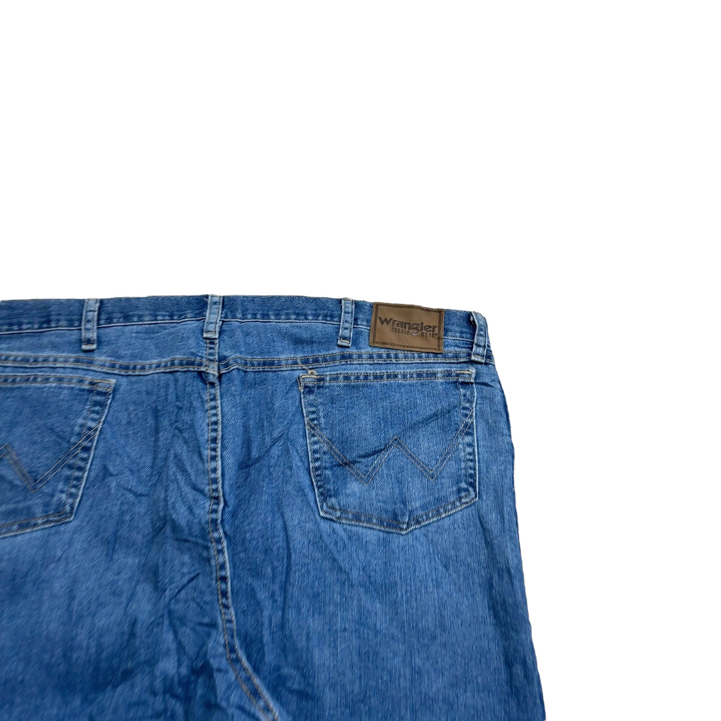 Wrangler Jeans W44 L28 Mens Mid Blue Regular Straight Fit Denim