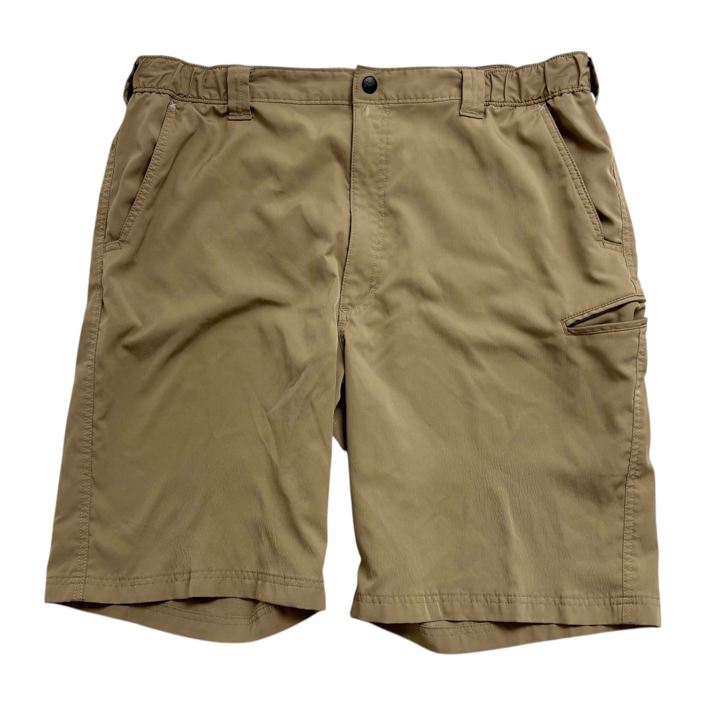 Wrangler Walking Shorts W40 Mens Beige Relaxed Fit Stretch (F)