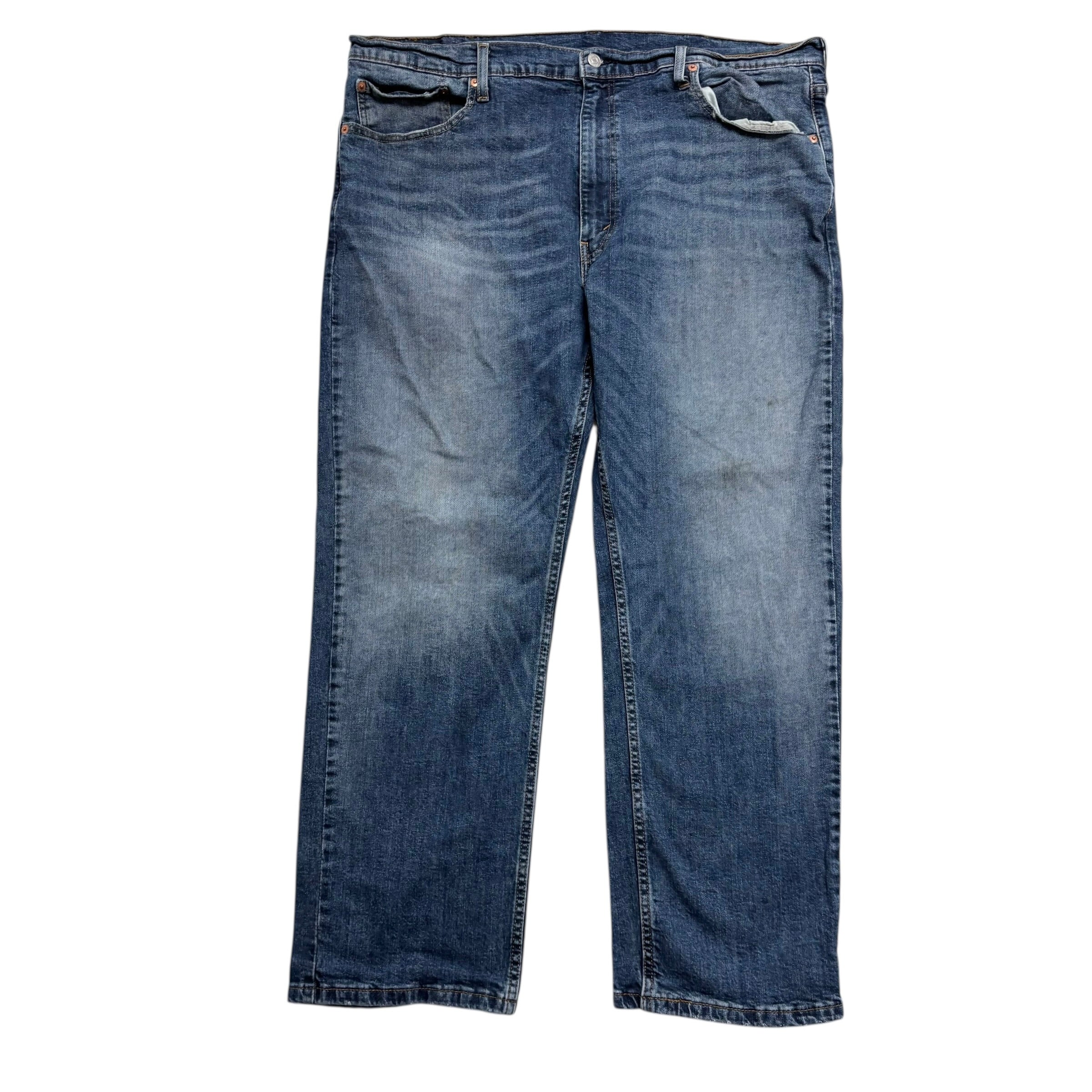 Levis 559 Jeans W42 L29 Mens Mid Blue Relaxed Straight Fit Stretch Denim