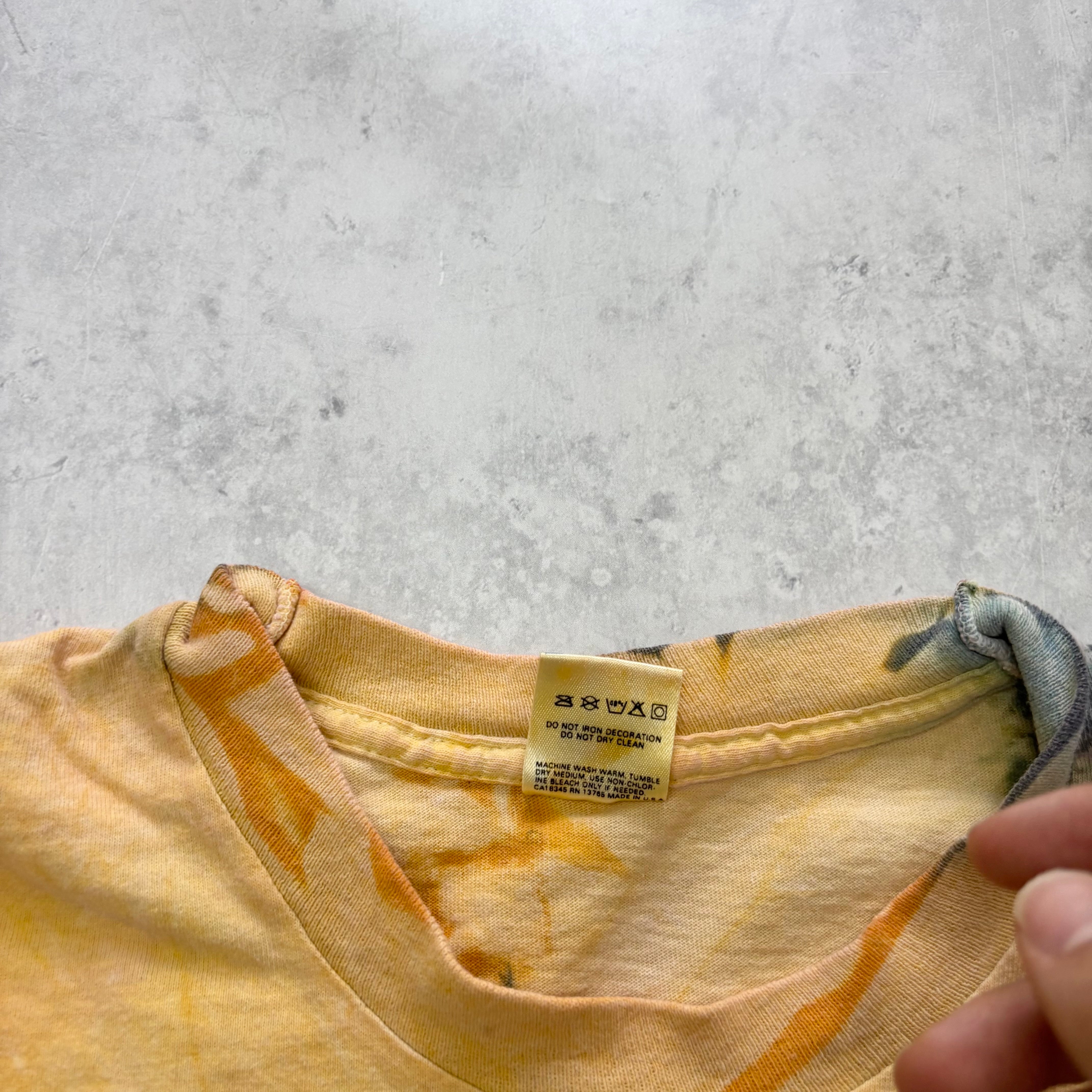 Vintage T Shirt Mens Medium Tie Die Single Stitch Graphic Print 90s USA (E)