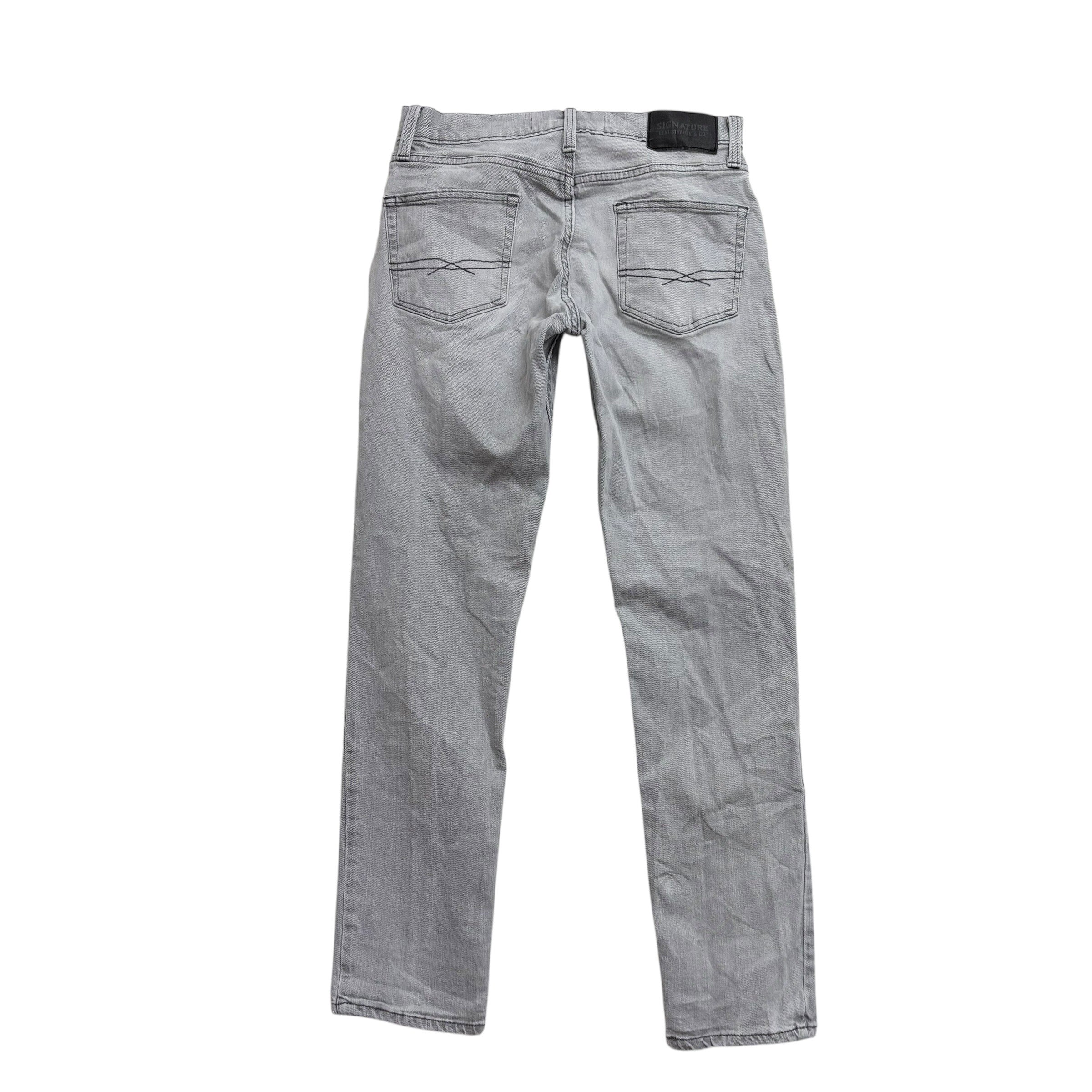 Levis Signature Jeans W29 L30 Mens Grey Slim Fit Stretch Denim