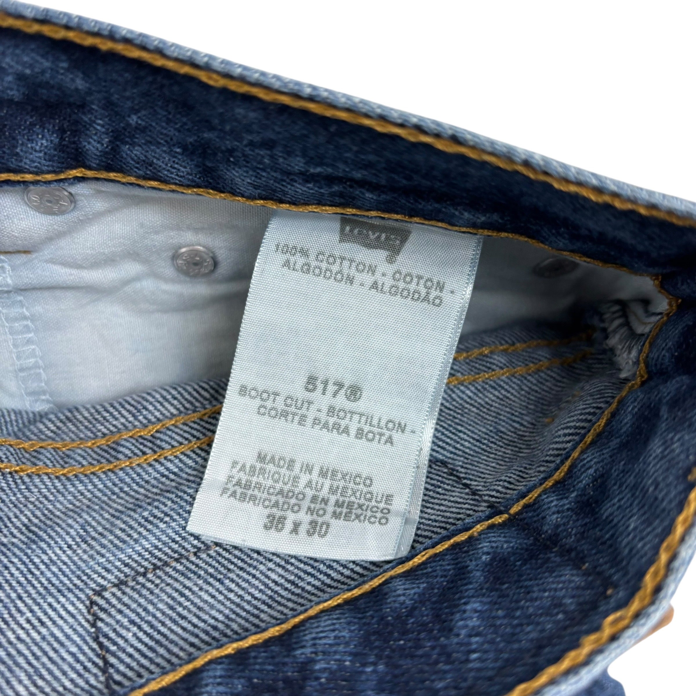 Levis 517 Jeans W36 L30 Mens Dark Blue Regular Bootcut Fit Vintage Denim (E)