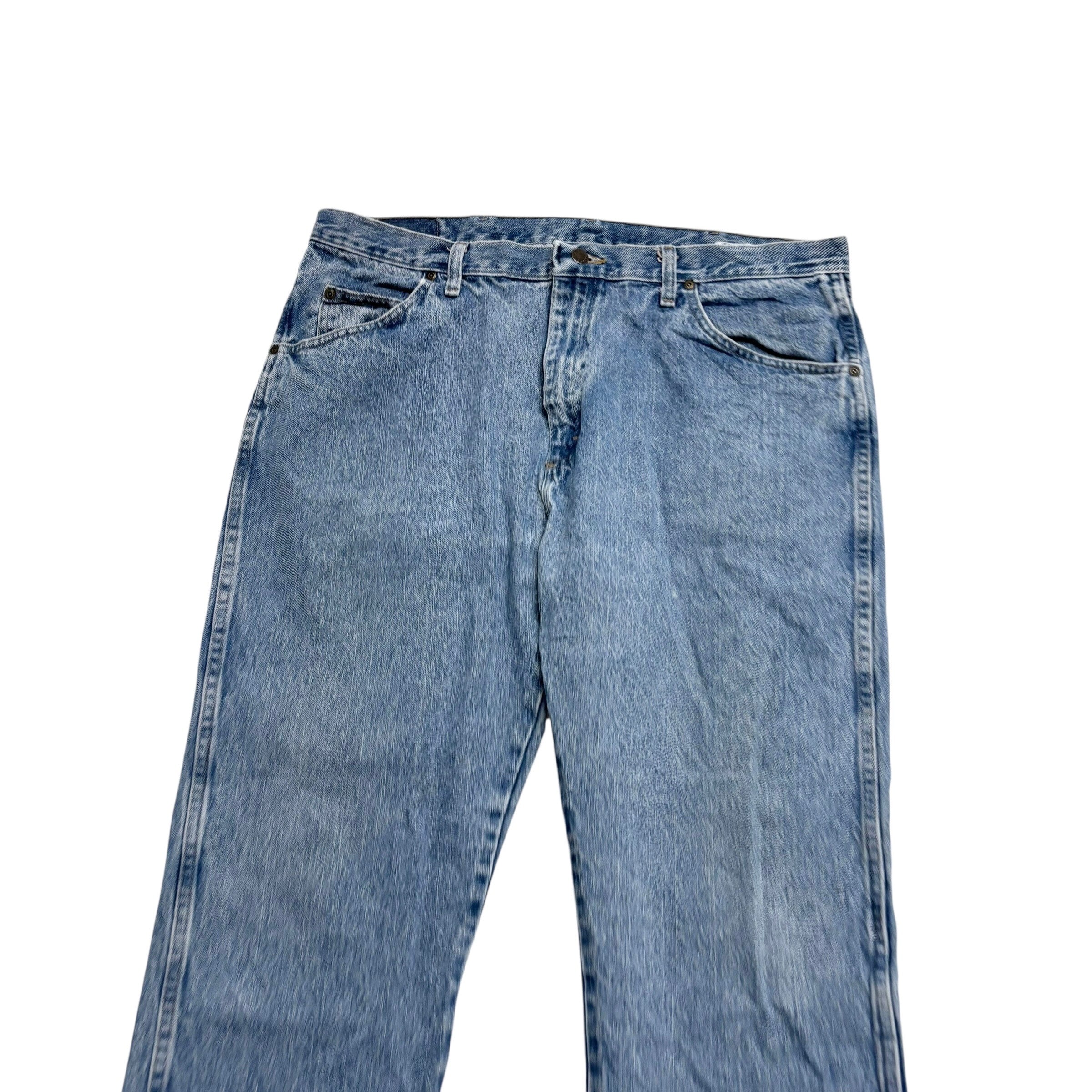 Wrangler Jeans W40 L30 Mens Light Blue Regular Straight Fit Denim (E)