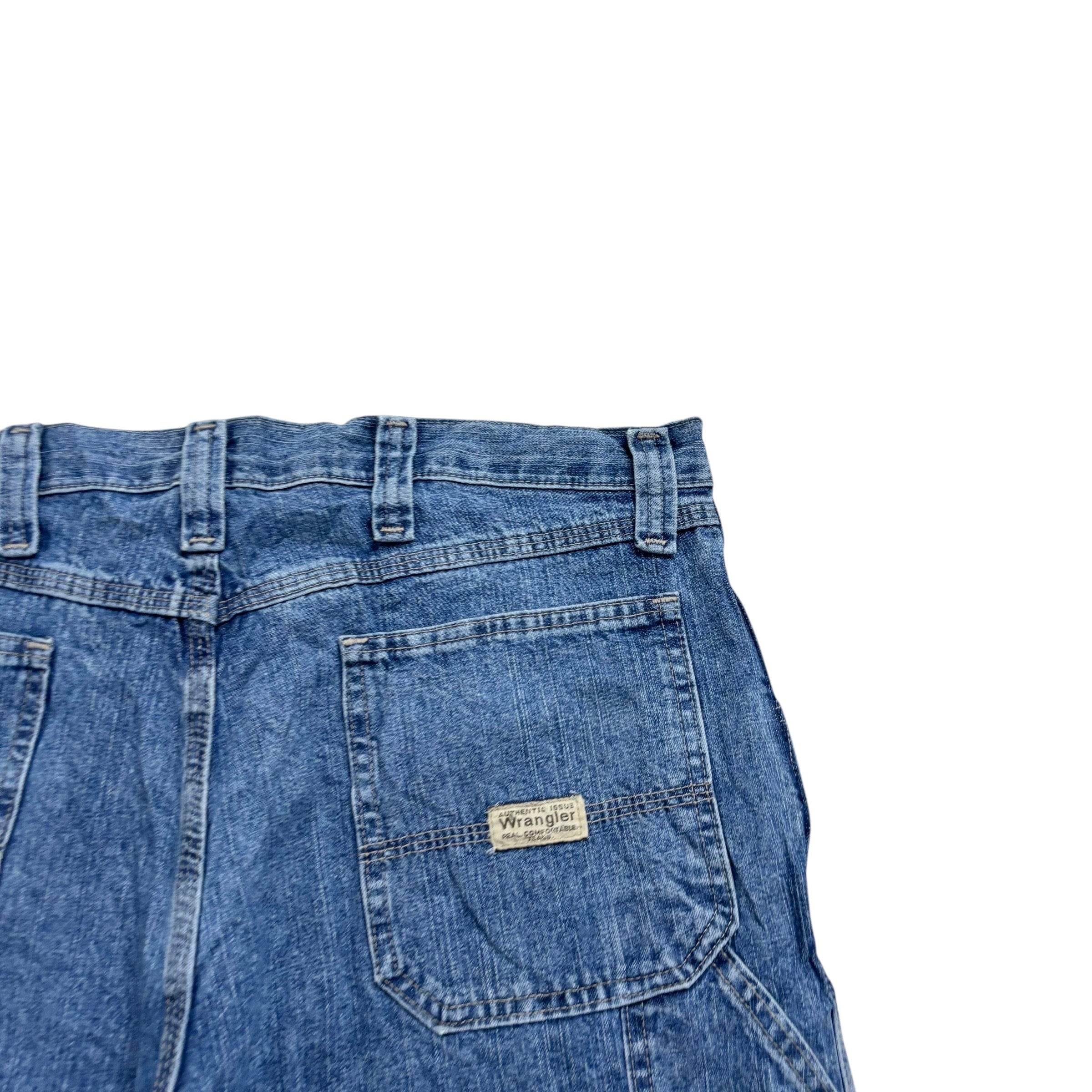 Wrangler Baggy Jorts W36 Mens Light Blue Denim Shorts Relaxed Fit Carpenter