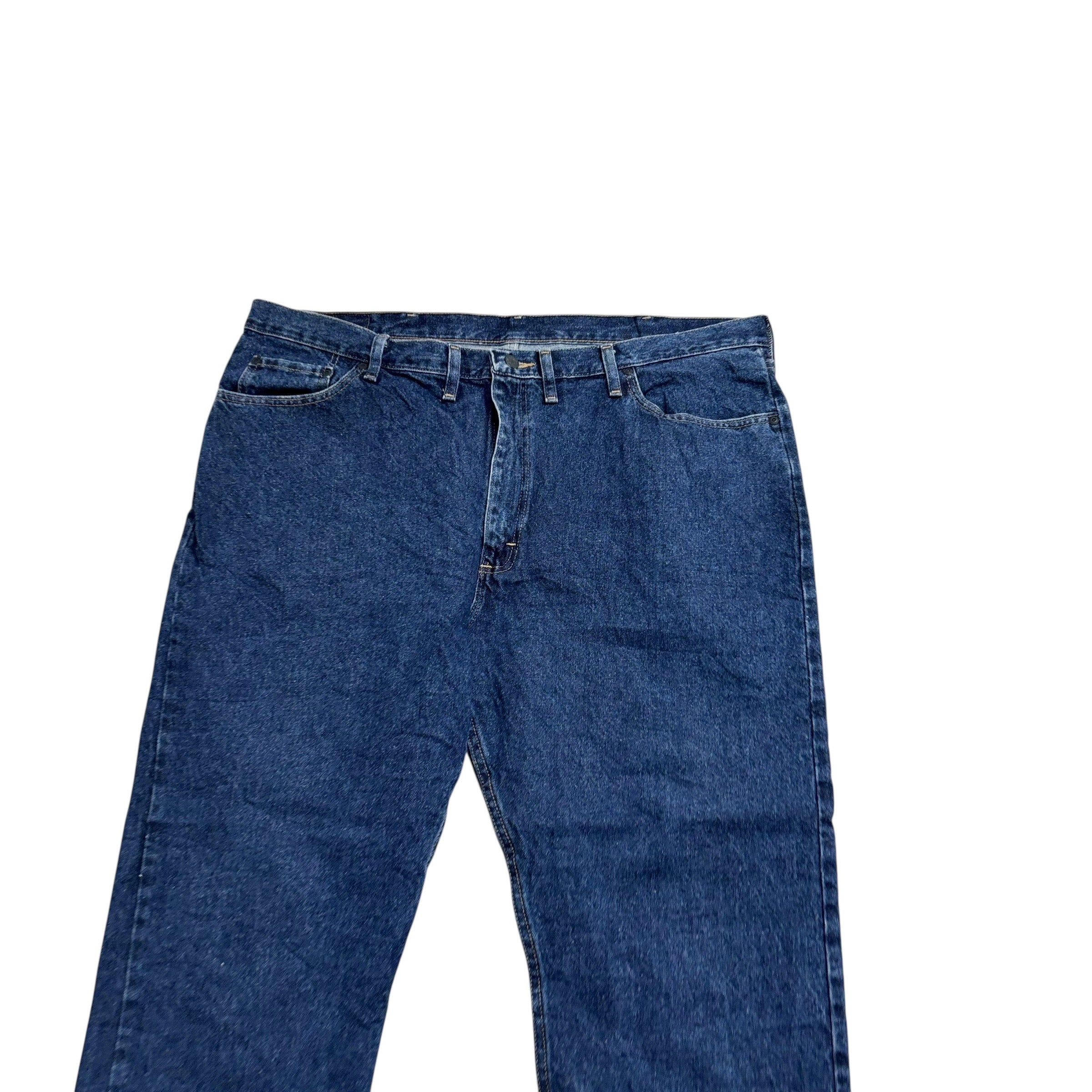 Wrangler Jeans W44 L30 Mens Dark Blue Regular Straight Fit Denim (E)