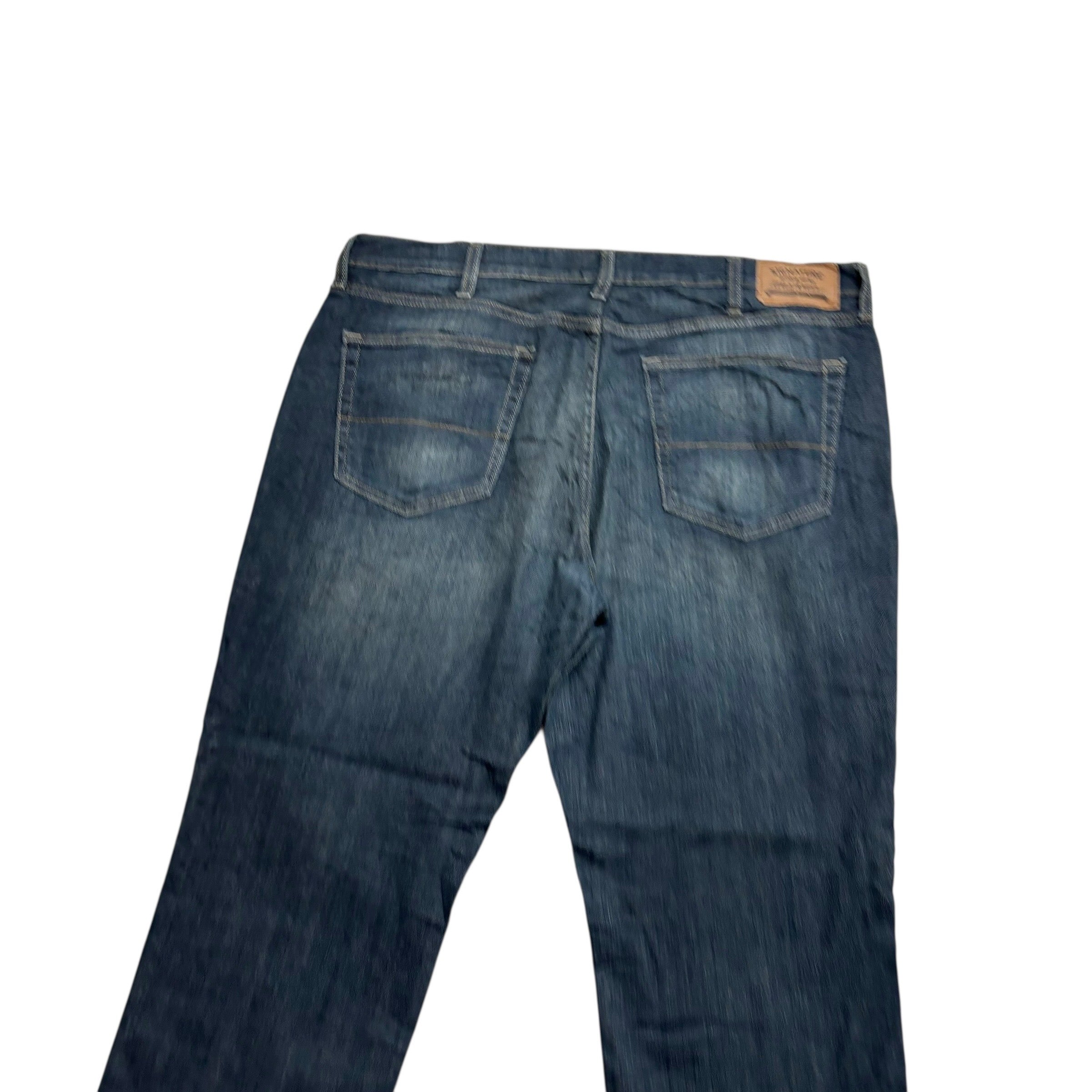 Levis Signature Jeans W40 L30 Mens Dark Blue Athletic Fit Stretch Denim