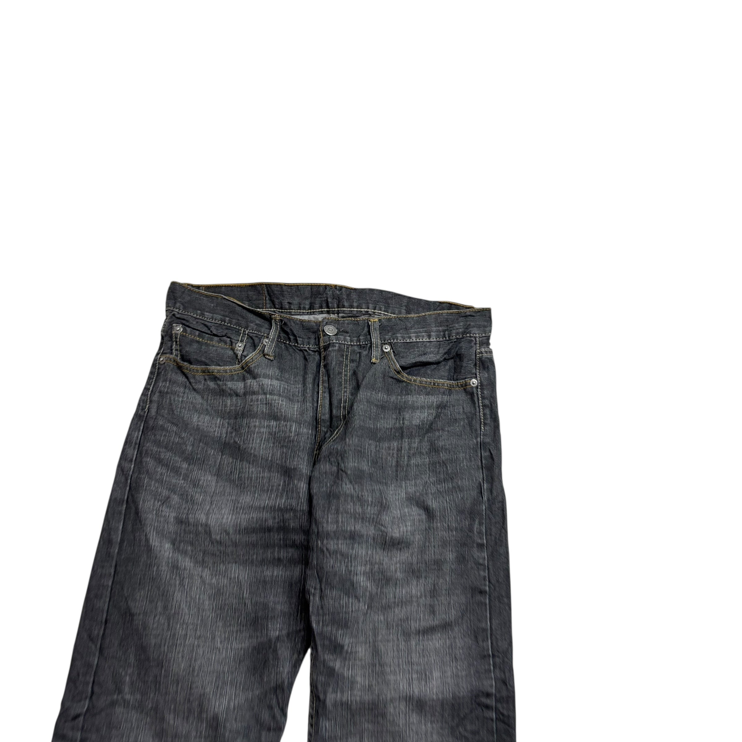 Levis 514 Jeans W34 L29 Mens Grey Regular Straight Fit Denim (E)