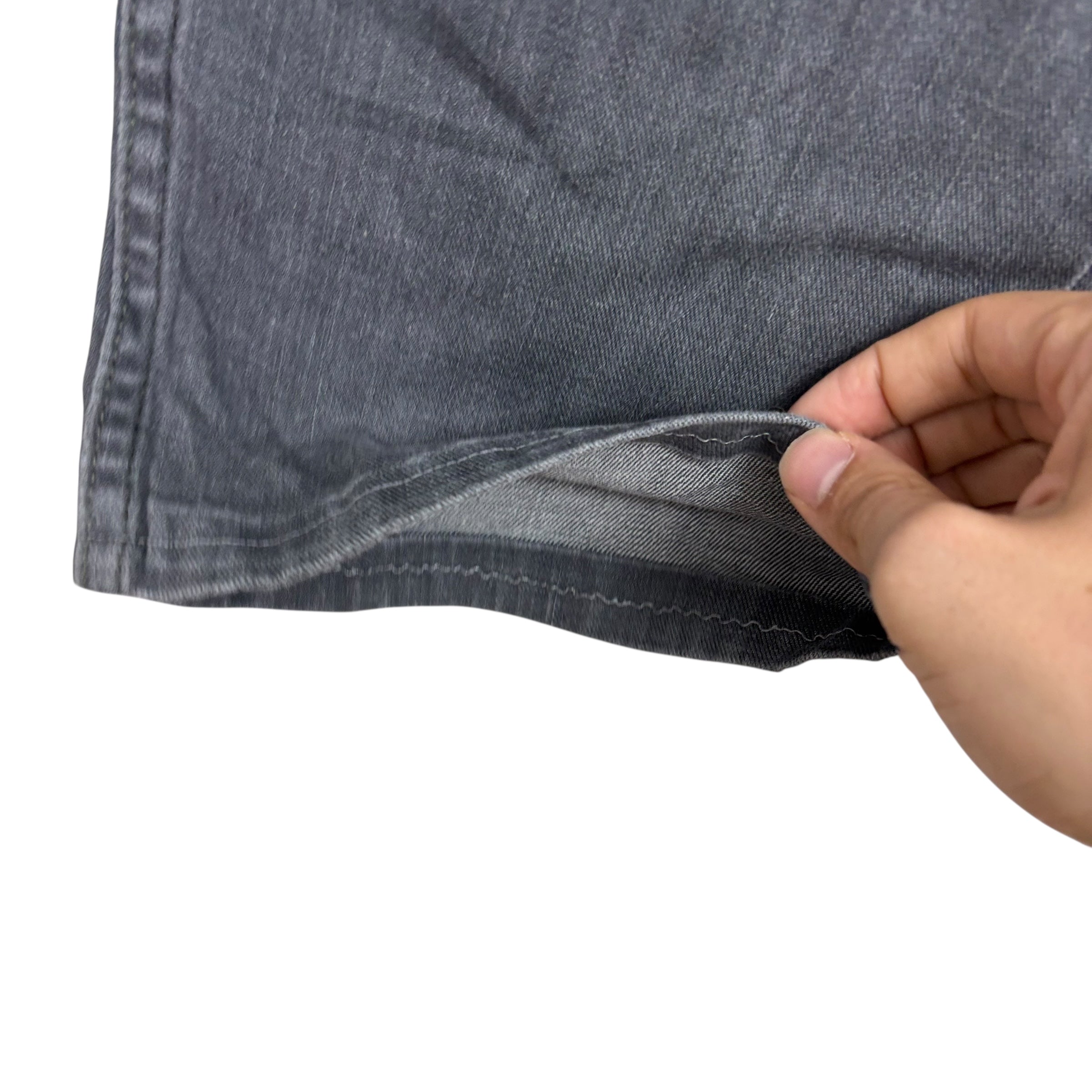 Levis 514 Jeans W34 L27 Mens Grey Regular Straight Fit Stretch Denim (E)