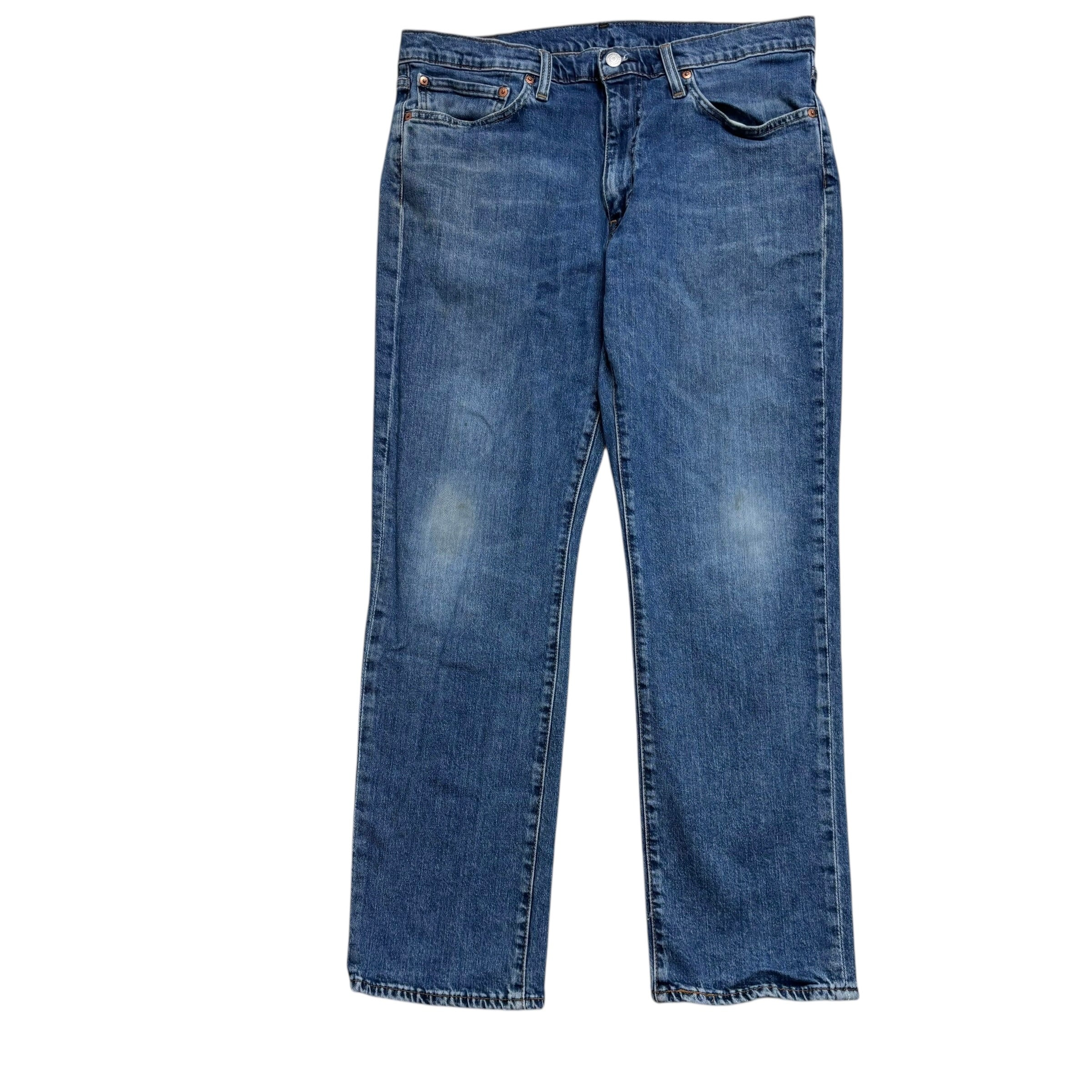 Levis 514 Jeans W36 L30 Mens Mid Blue Regular Straight Fit Stretch Denim