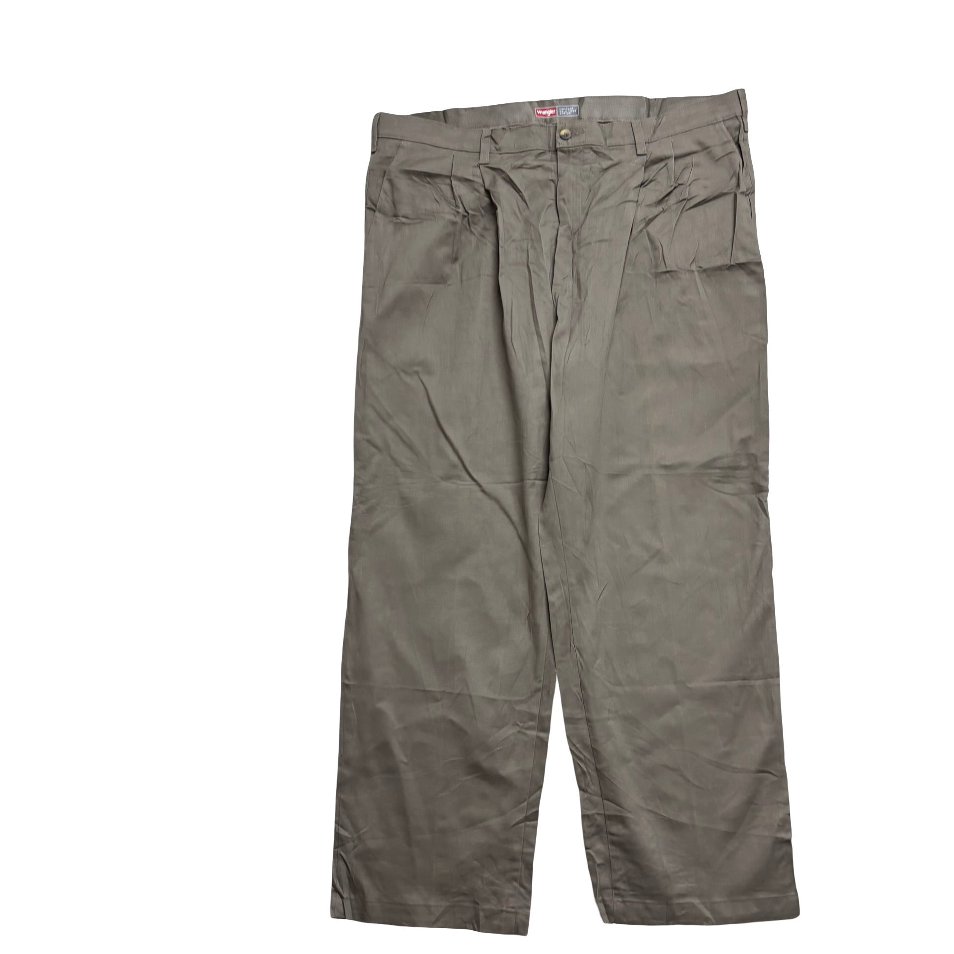 Wrangler Trousers W40 L29 Mens Brown Relaxed Straight Fit Stretch Pants