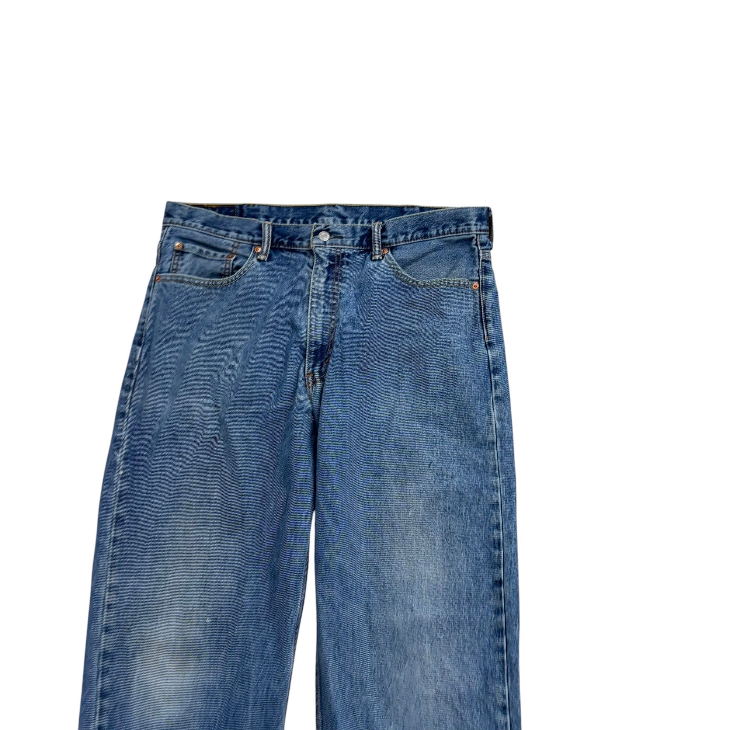 Levis 550 Jeans W38 L34 Mens Mid Blue Baggy Relaxed Straight Fit Denim (F)