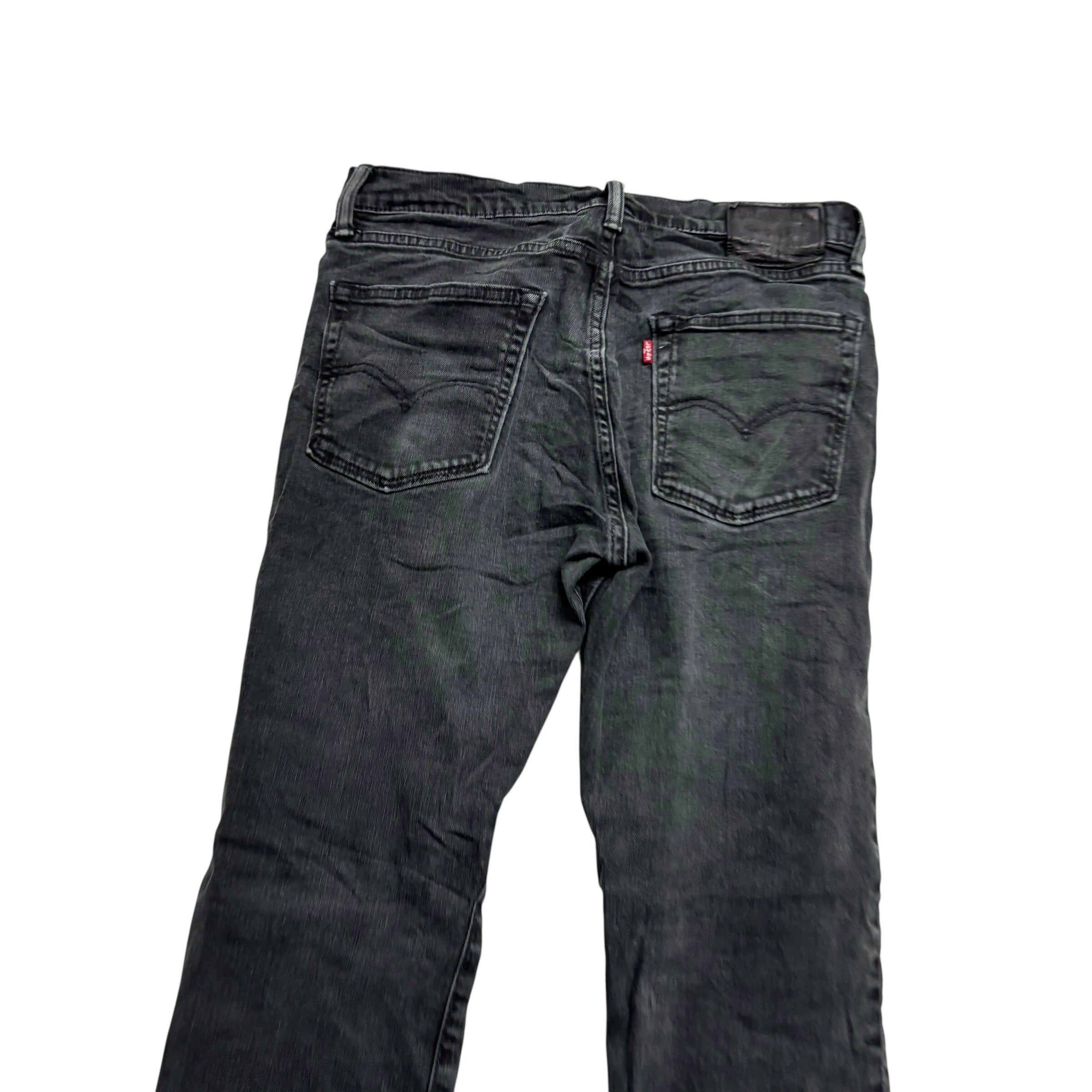 Levis 513 Jeans W30 L30 Mens Black Slim Straight Fit Stretch Denim