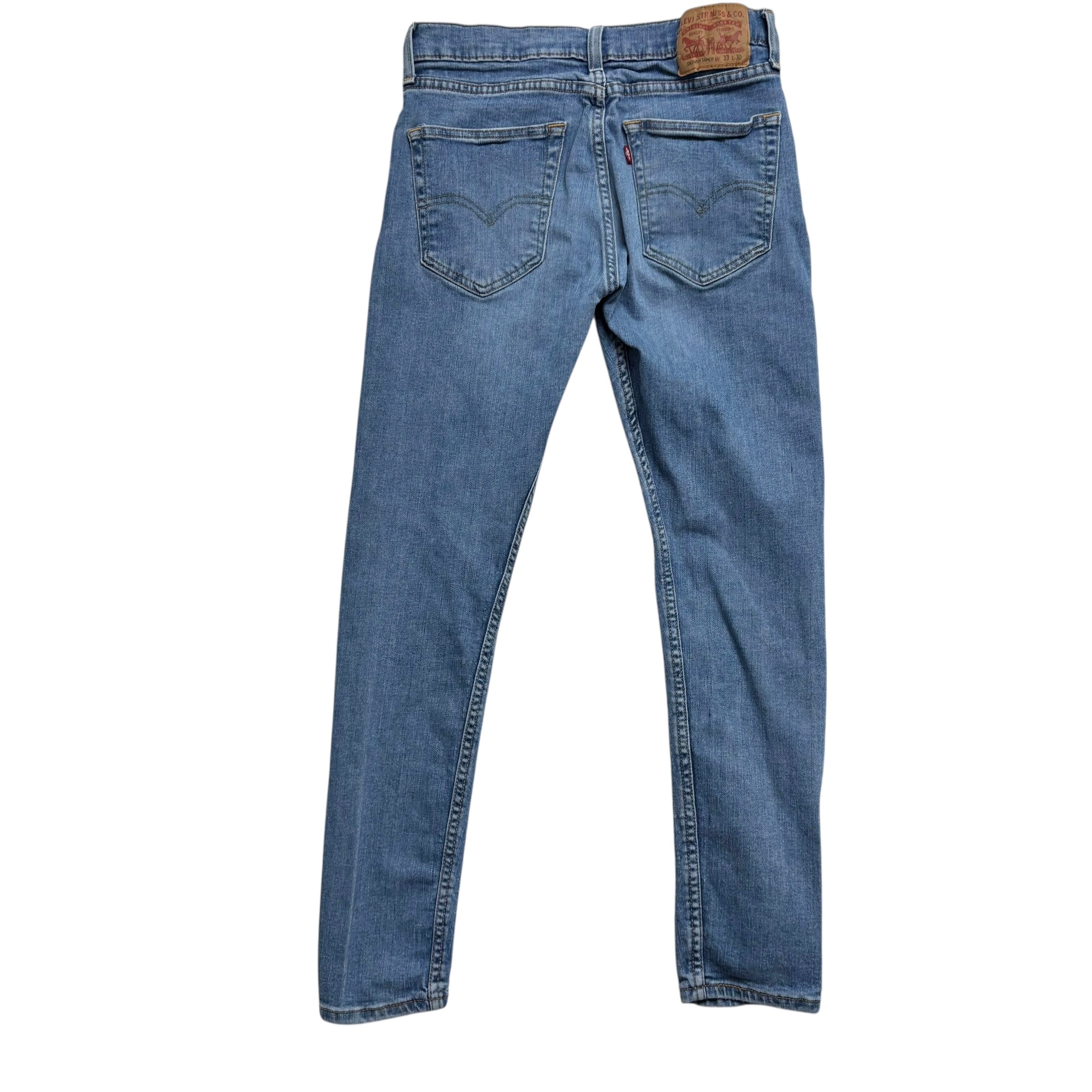 Levis Skinny Tapered Fit Jeans W30 L30 Mens Light Blue Stretch Denim