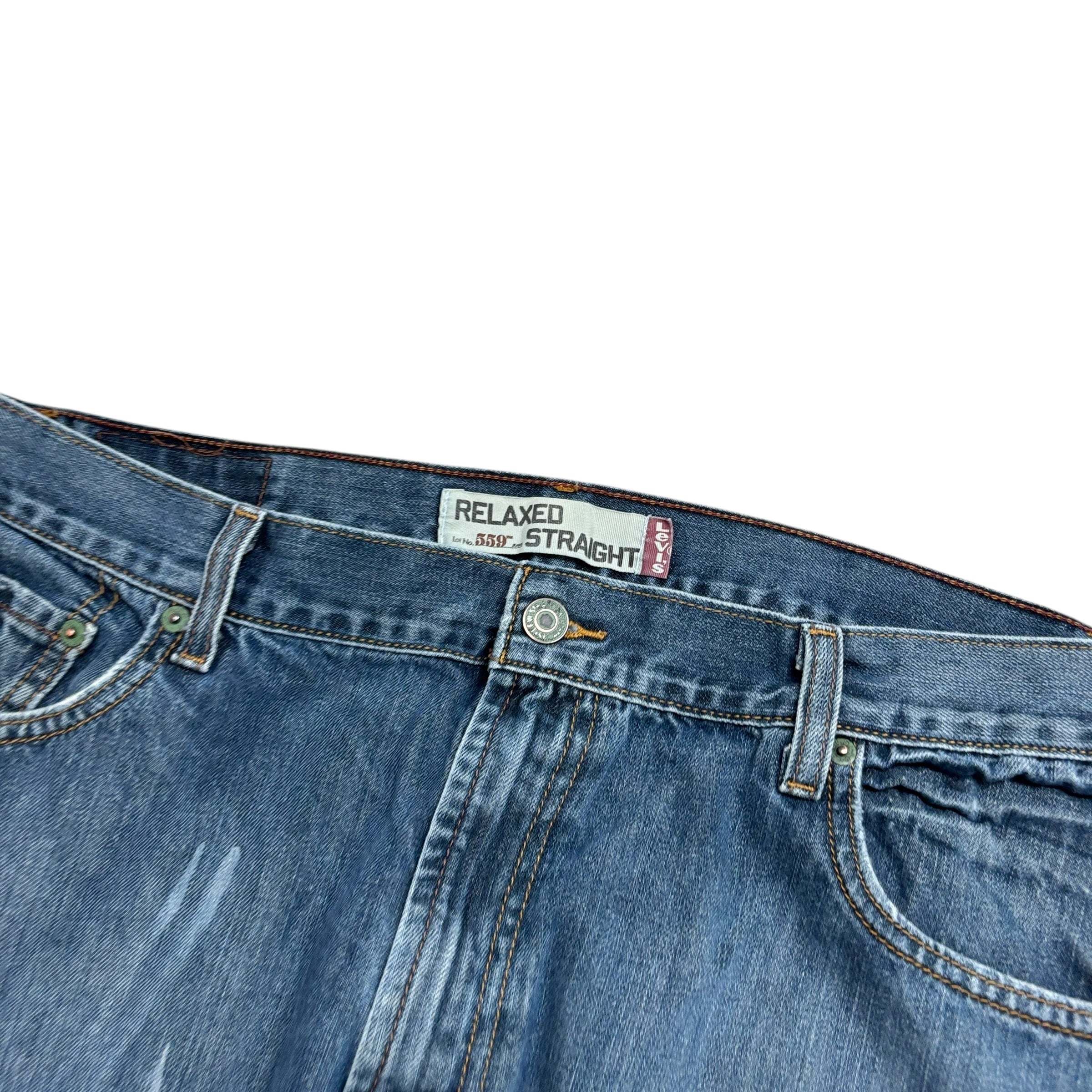 Levis 559 Jeans W36 L33 Mens Dark Blue Baggy Relaxed Straight Fit Vintage