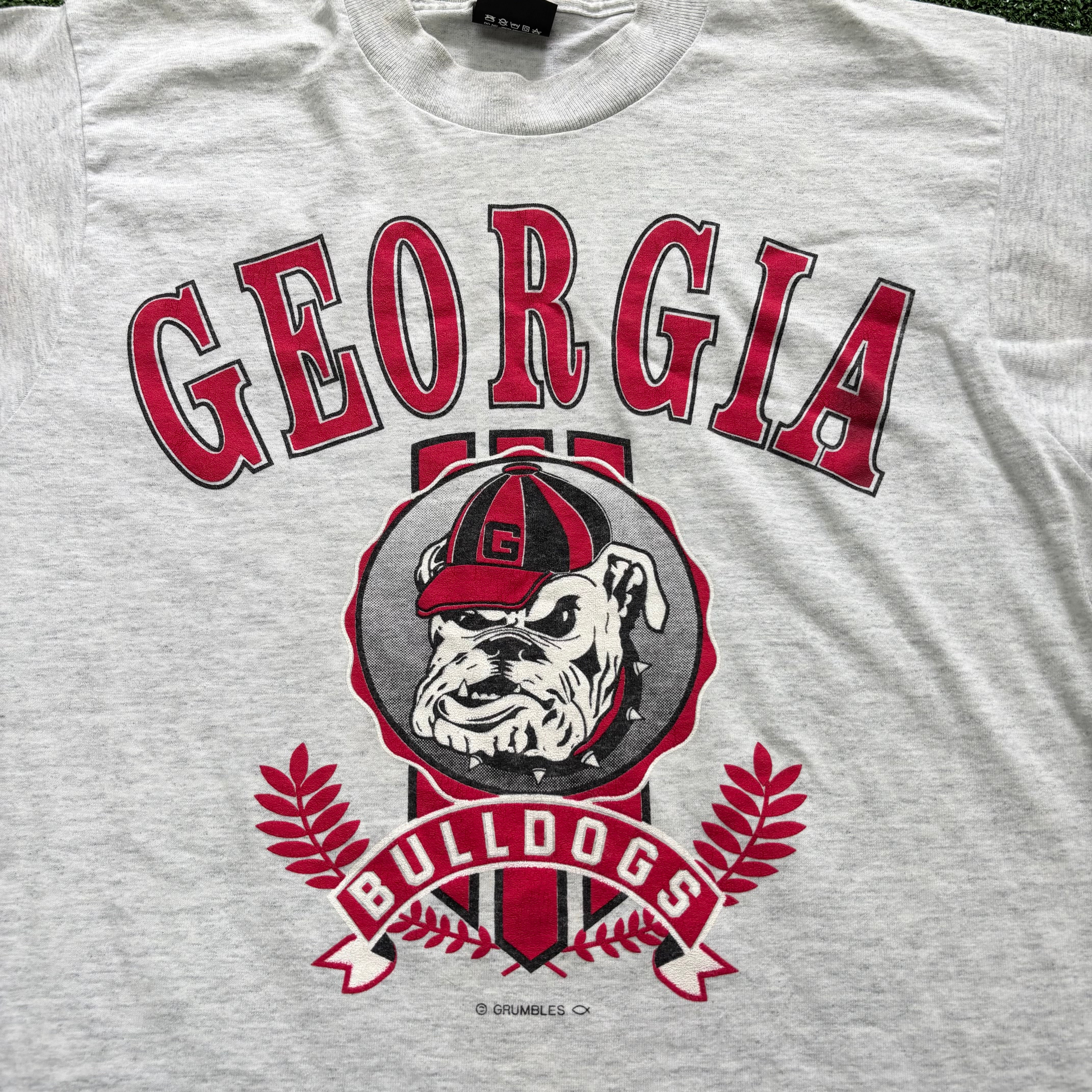 Vintage T Shirt Mens Small Grey Single Stitch Graphic Print 90s USA College