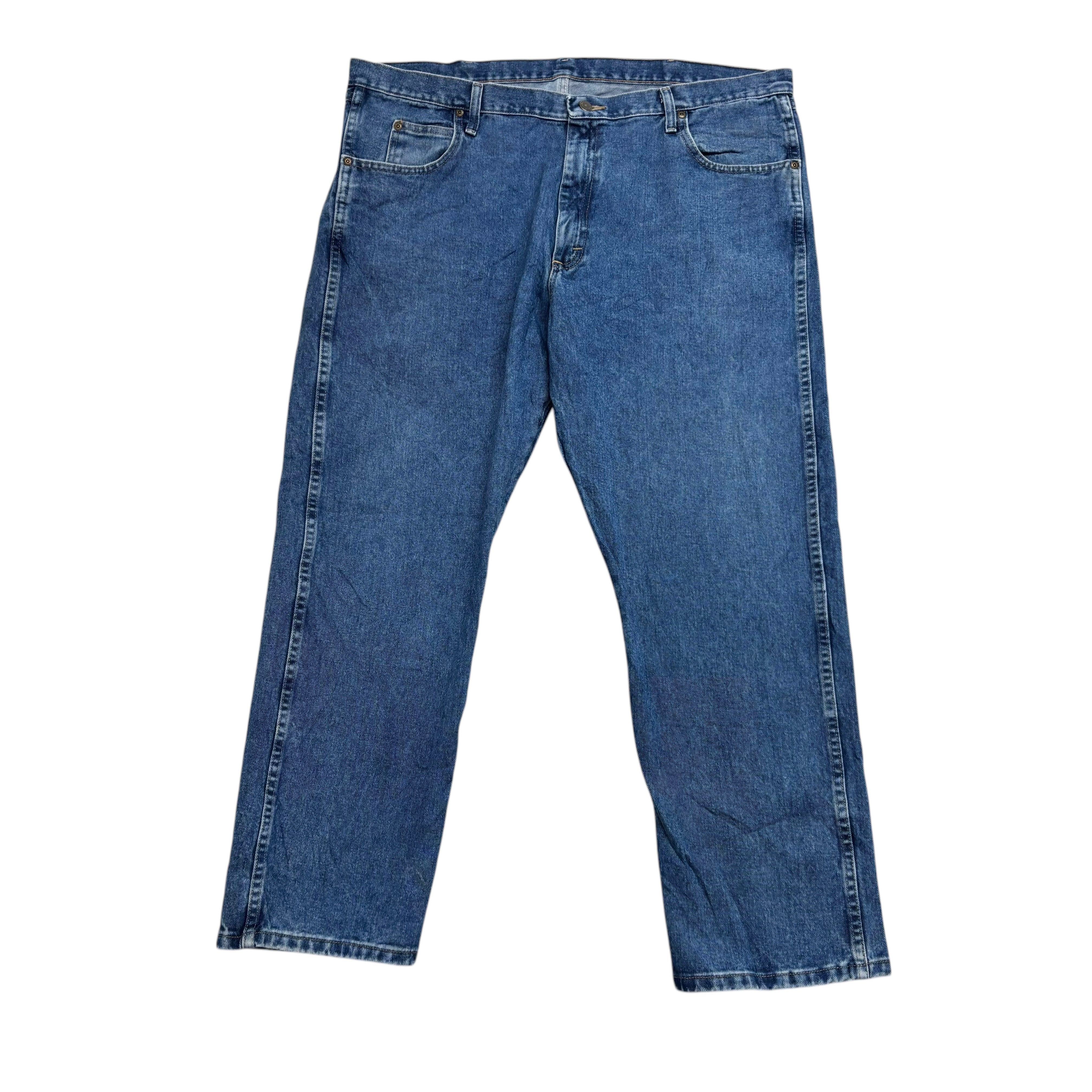 Wrangler Jeans W42 L30 Mens Mid Blue Relaxed Straight Fit Vintage Denim