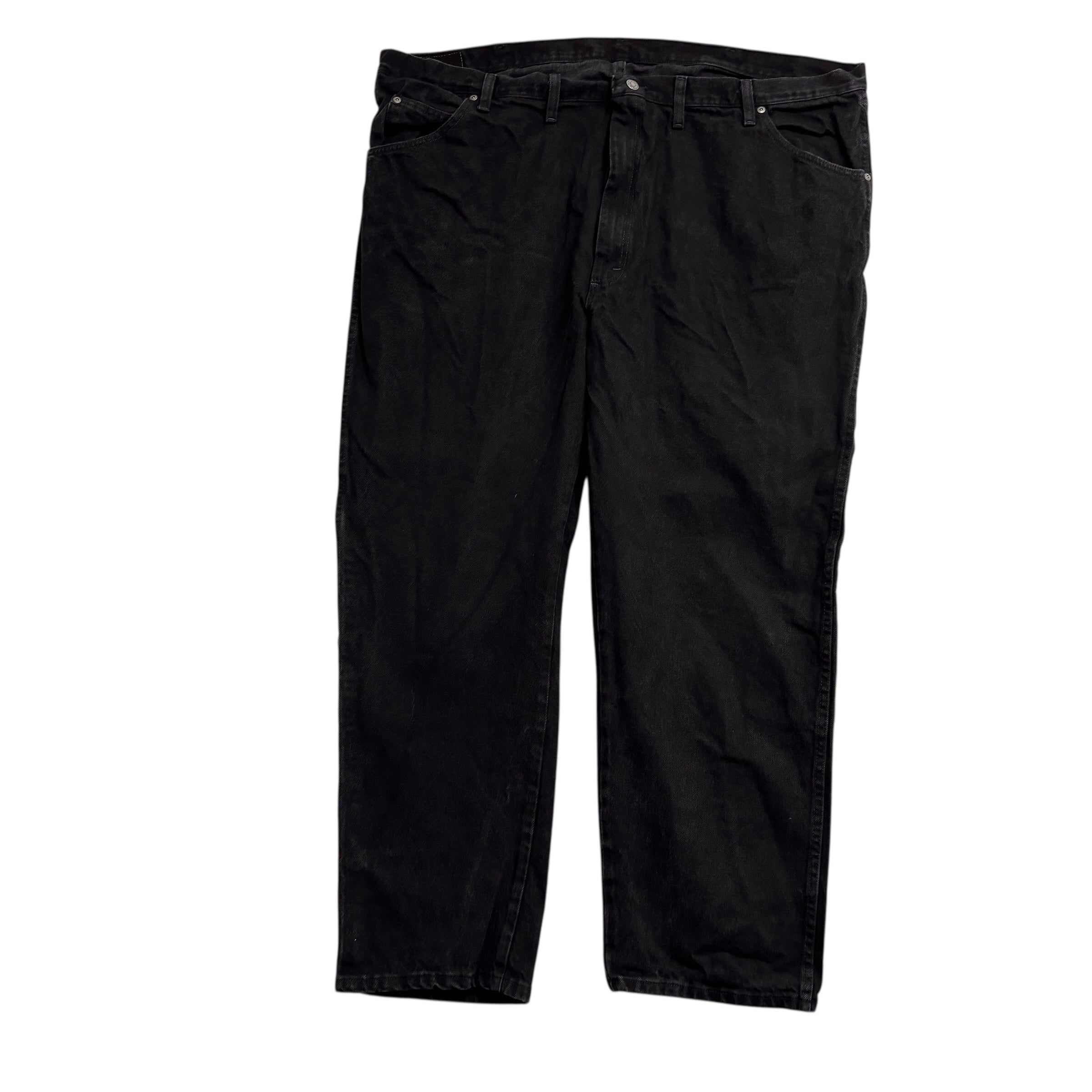 Wrangler Jeans W50 L32 Mens Black Regular Straight Fit Denim (E)