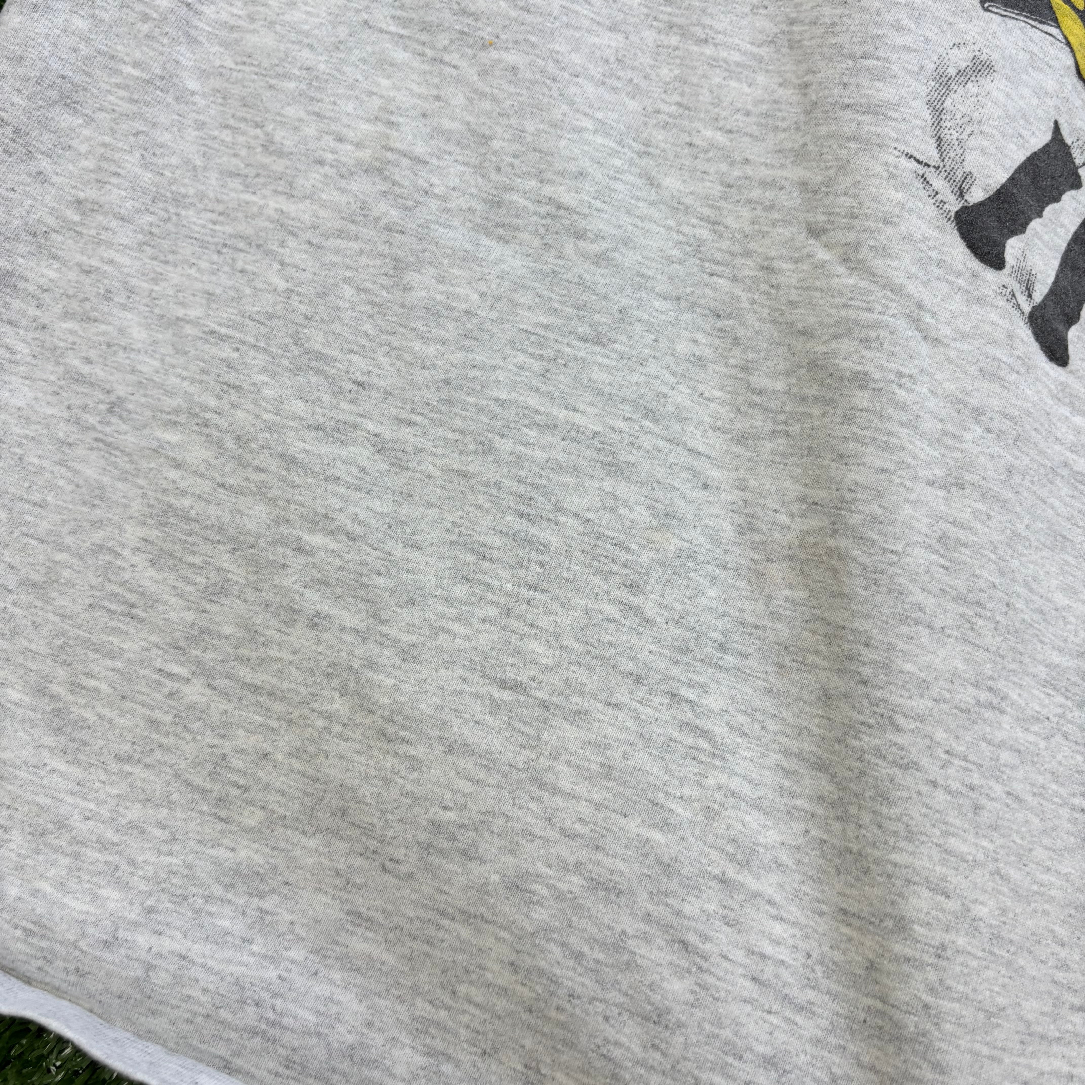 Vintage T Shirt Mens XL Grey Single Stitch Graphic Print 90s USA Skiing