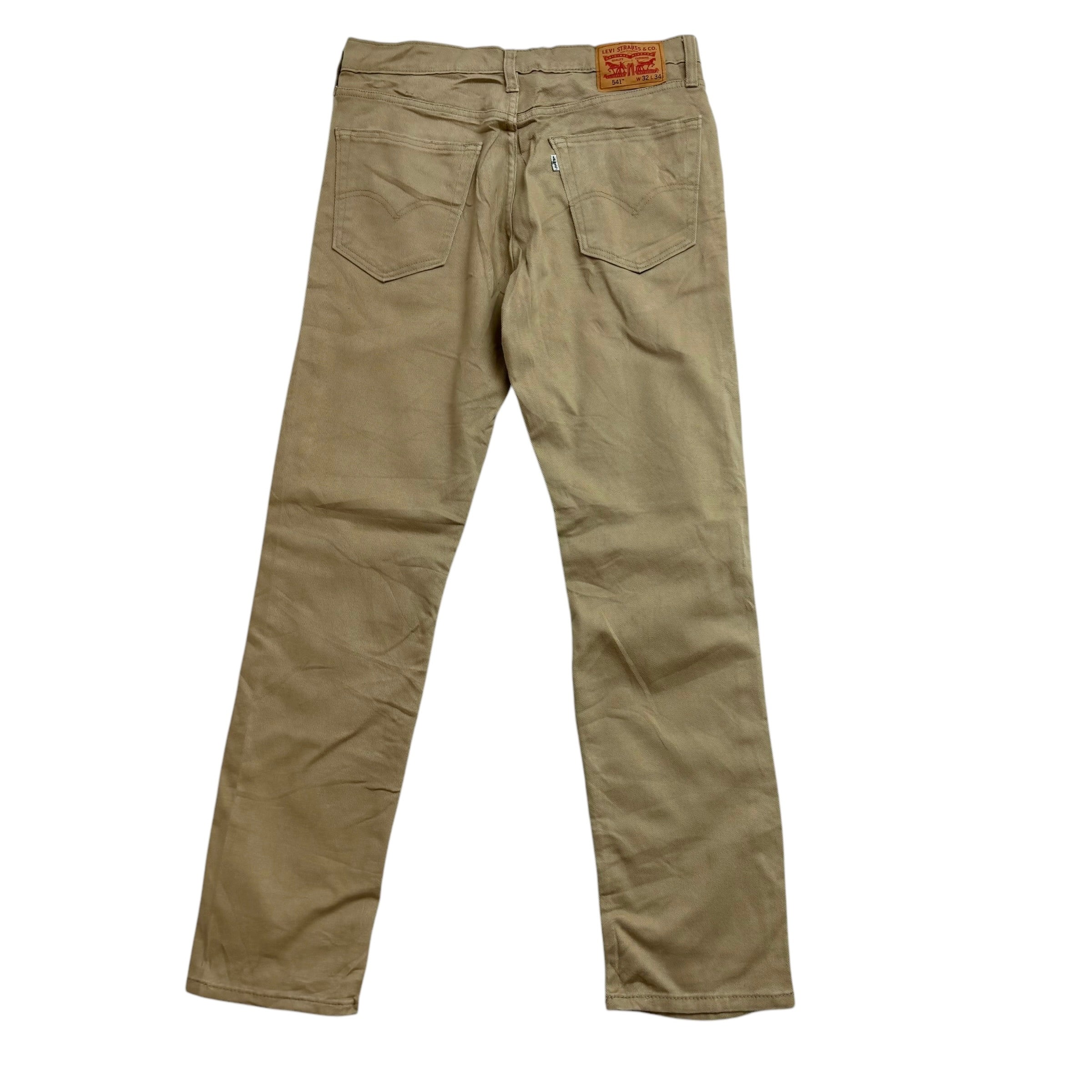 Levis 541 Trousers W32 L34 Mens Beige Tan Athletic Taper Fit Pants