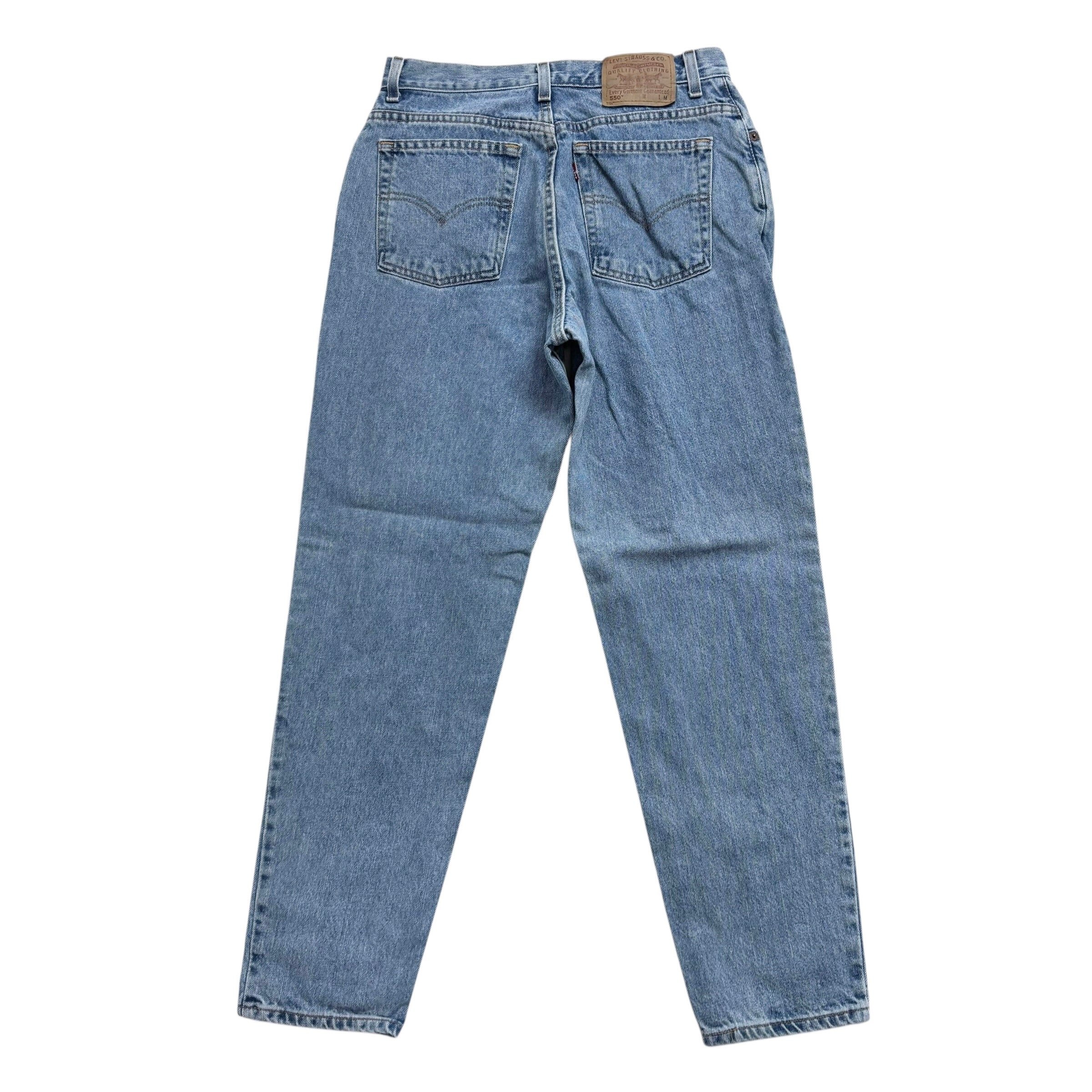 Levis 550 Jeans W29 L31 Womens Light Blue Relaxed Tapered Vintage Denim (E)