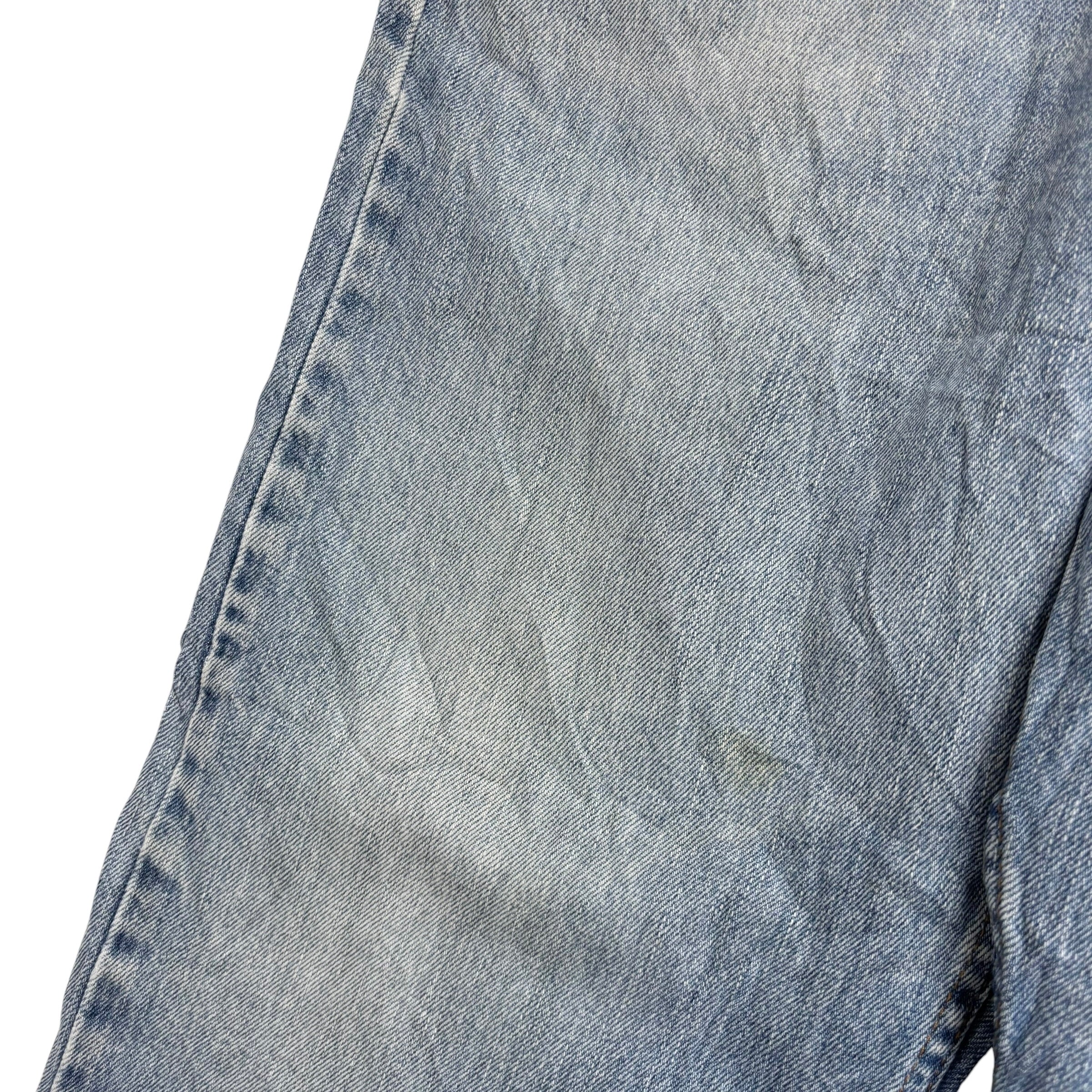 Levis 505 Jeans W38 L32 Mens Light Blue Regular Straight Fit Vintage Denim (F)