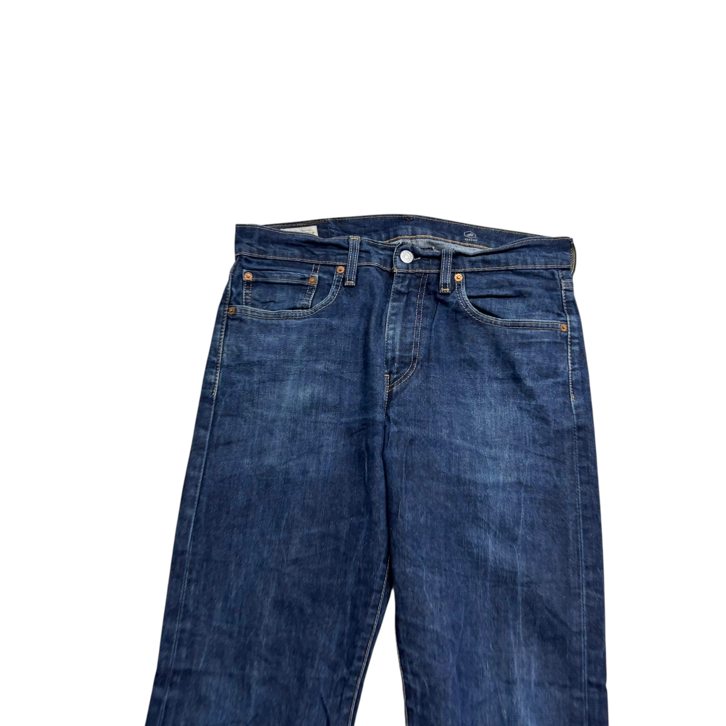 Levis 502 Jeans W32 L33 Mens Dark Blue Regular Tapered Fit Stretch Denim